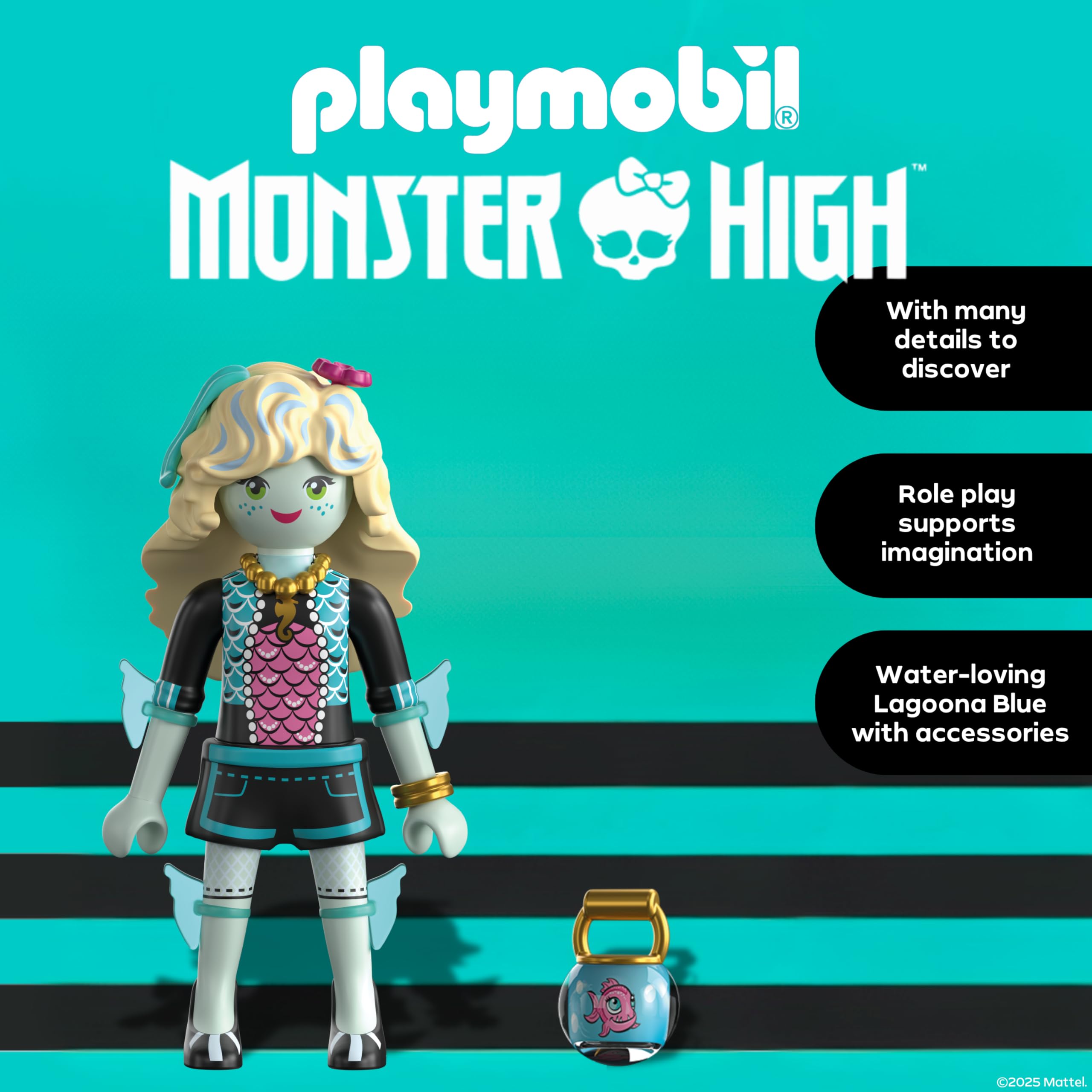 Playmobil Monster High Lagoona Blue - Ocean-Themed Play Figure Set for Kids 4+ 9