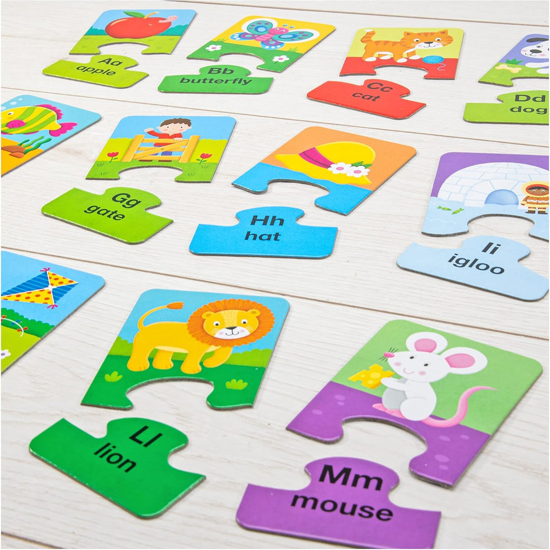 Galt Toys Alphabet Puzzles - 26 Two-Piece Educational Jigsaw Puzzles for Kids 3+
