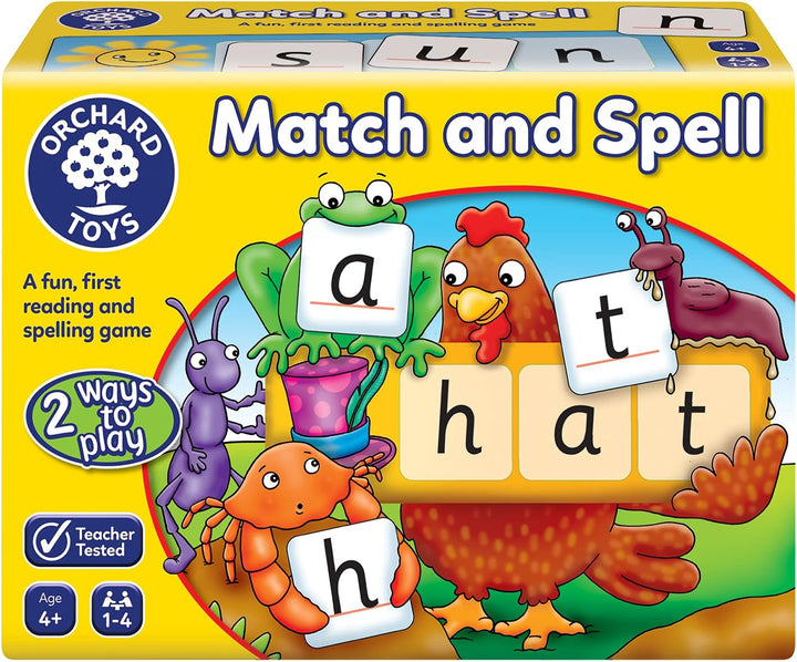 Orchard Toys Match and Spell Game - Educational Spelling Board Game for Ages 4+