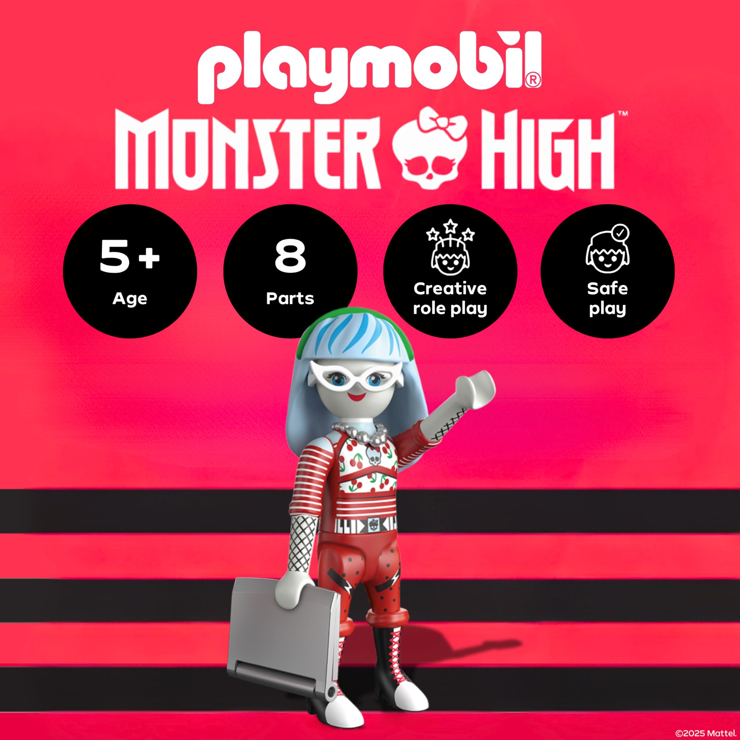 Playmobil Monster High Ghoulia Yelps Figure - Creepy Play Fun for Halloween & Imaginative Adventures, Ages 4+ 8