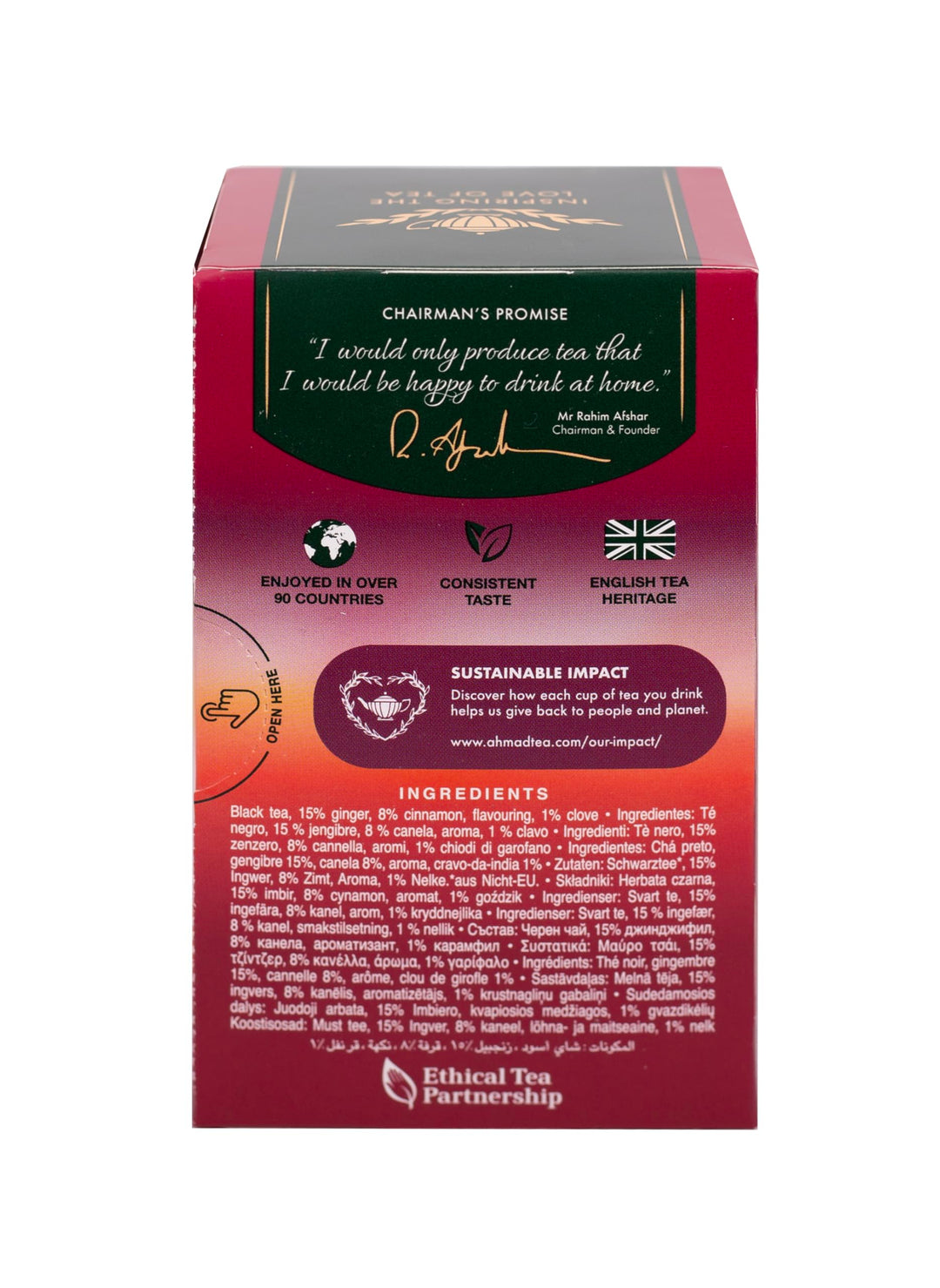 Ahmad Tea - Chai Spice Black Tea 20 Teabag Sachets