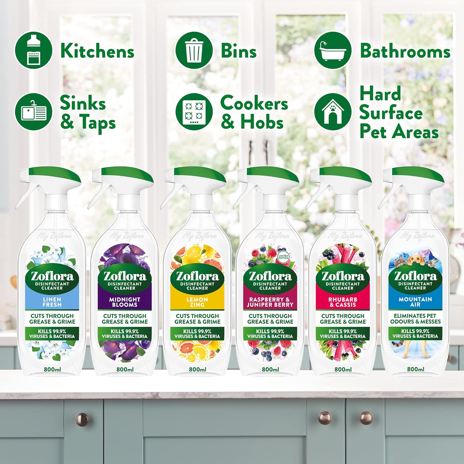 Zoflora Midnight Blooms Mehrzweck-Desinfektionsreiniger, 800 ml 5