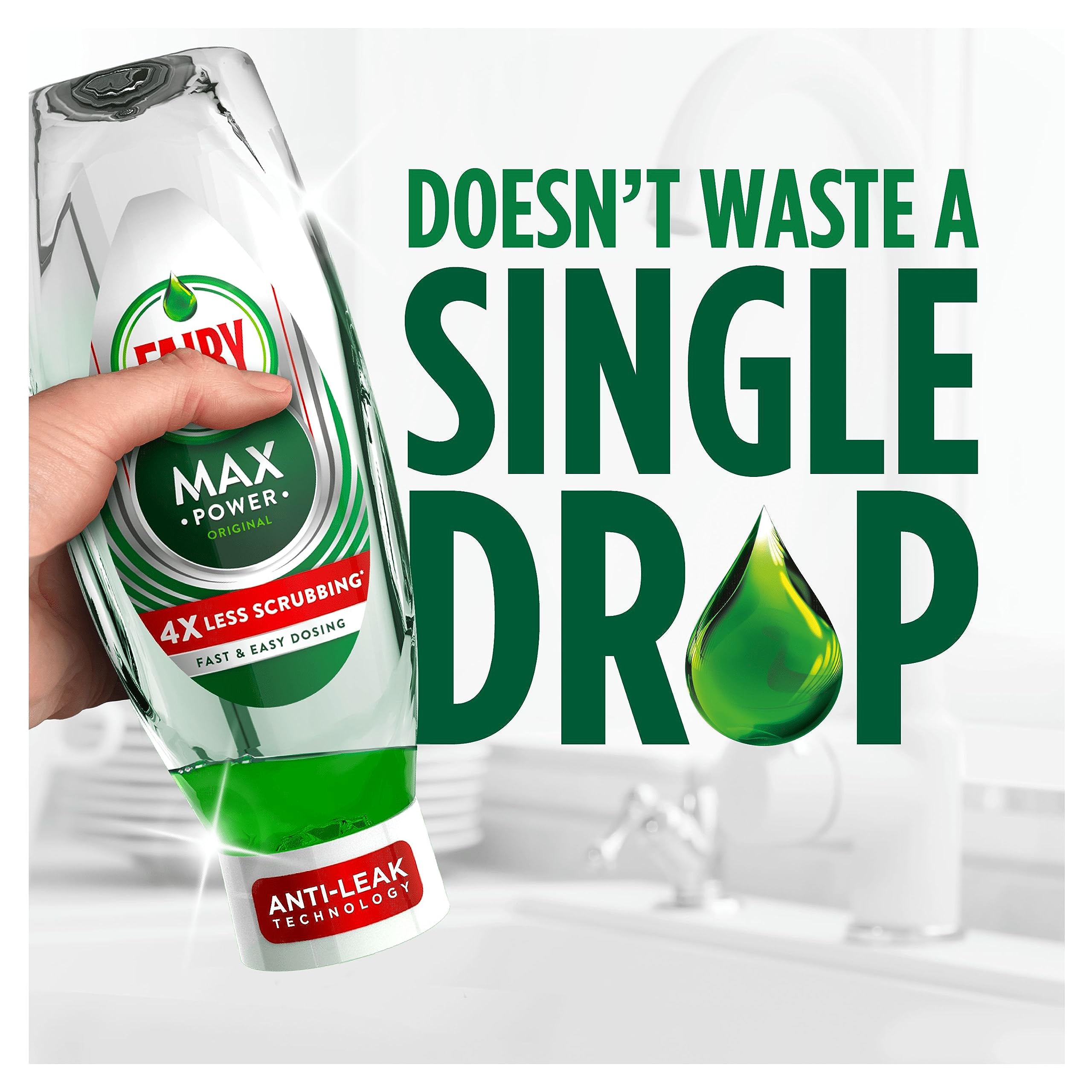 Fairy Max Power Washing Up Liquid - Easy & Effortless Cleaning | 730ml 5
