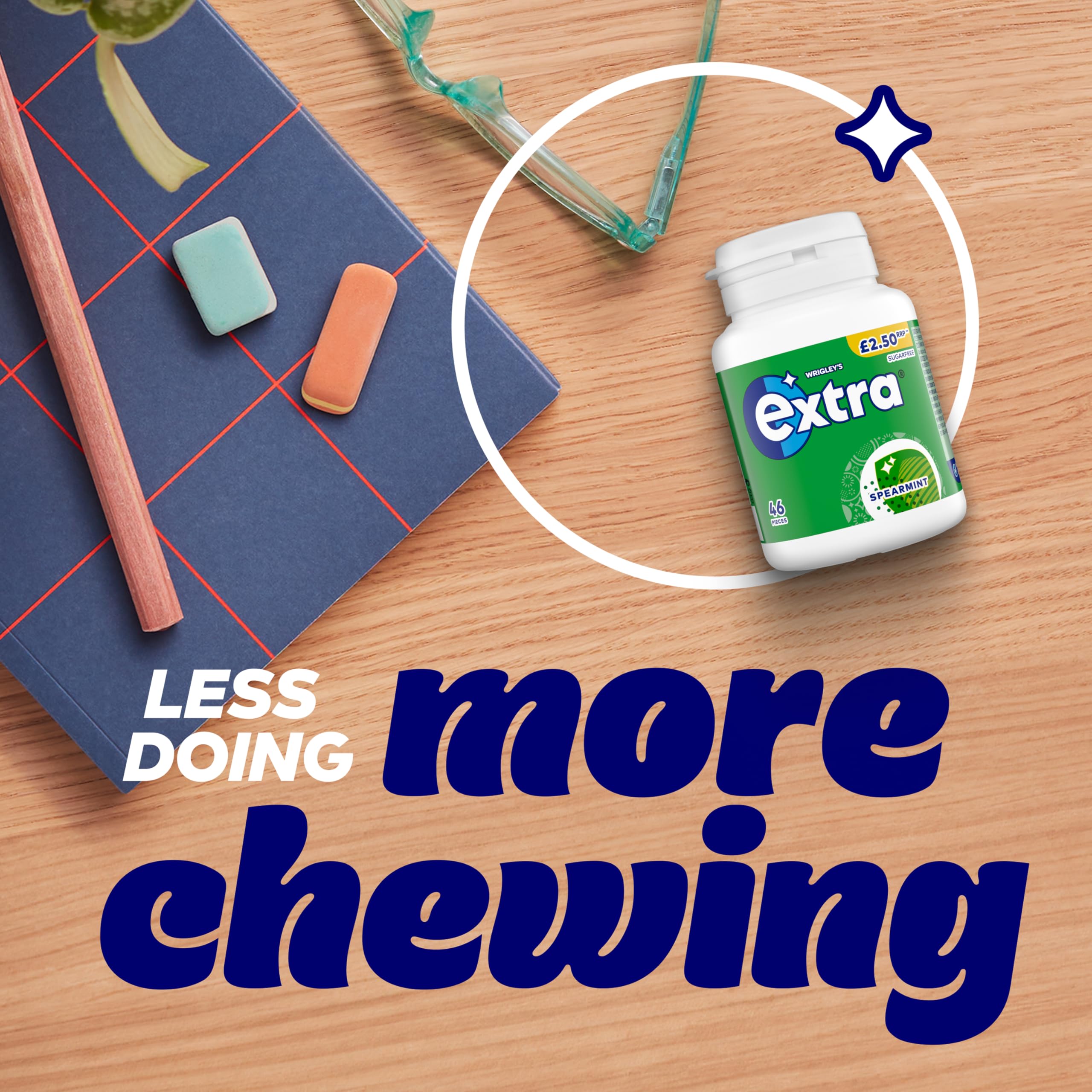 Extra - Spearmint Zuckerfreie Kaugummis Flasche, 60 Stück 7