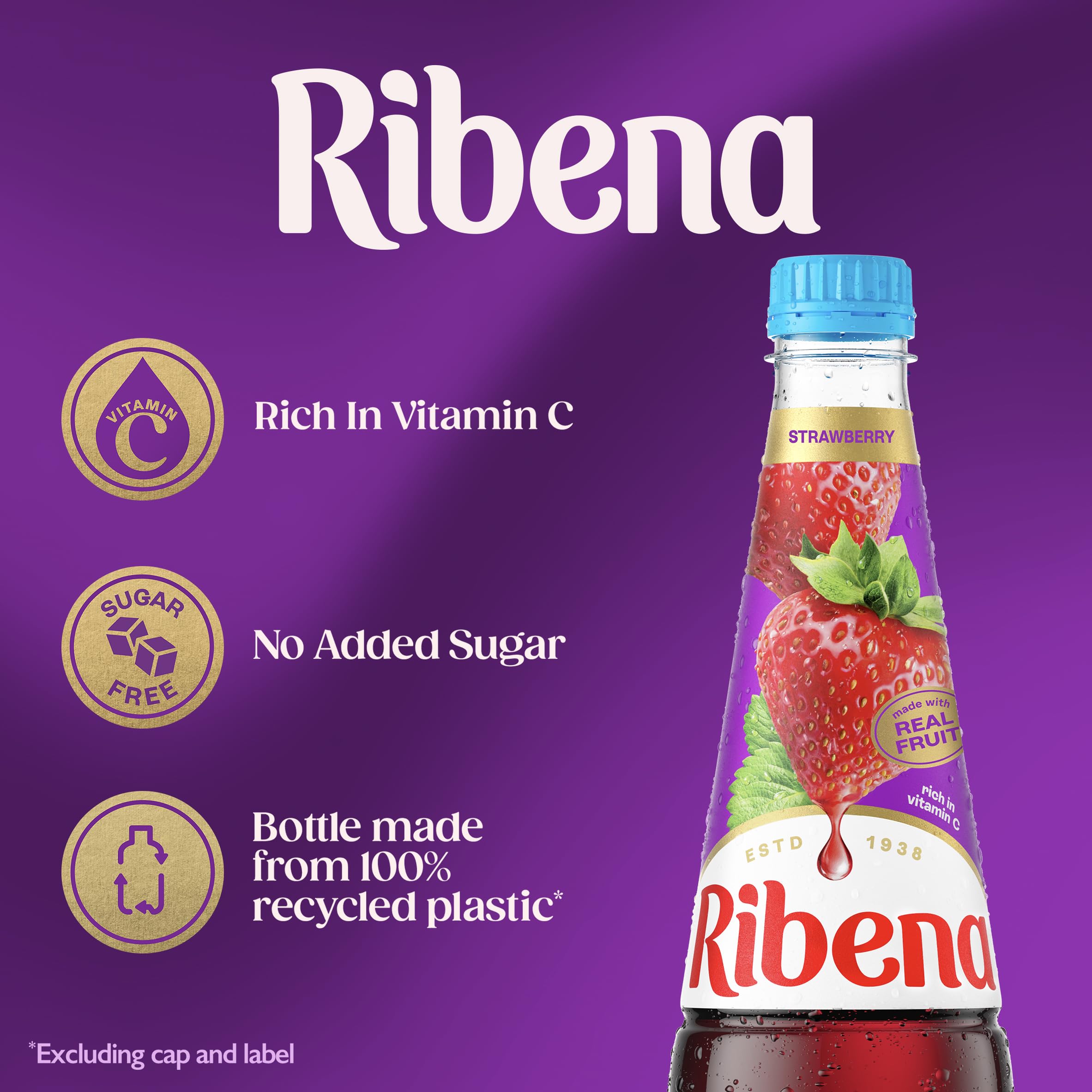 Ribena - Erdbeerkürbis ohne Zuckerzusatz 850 ml 6