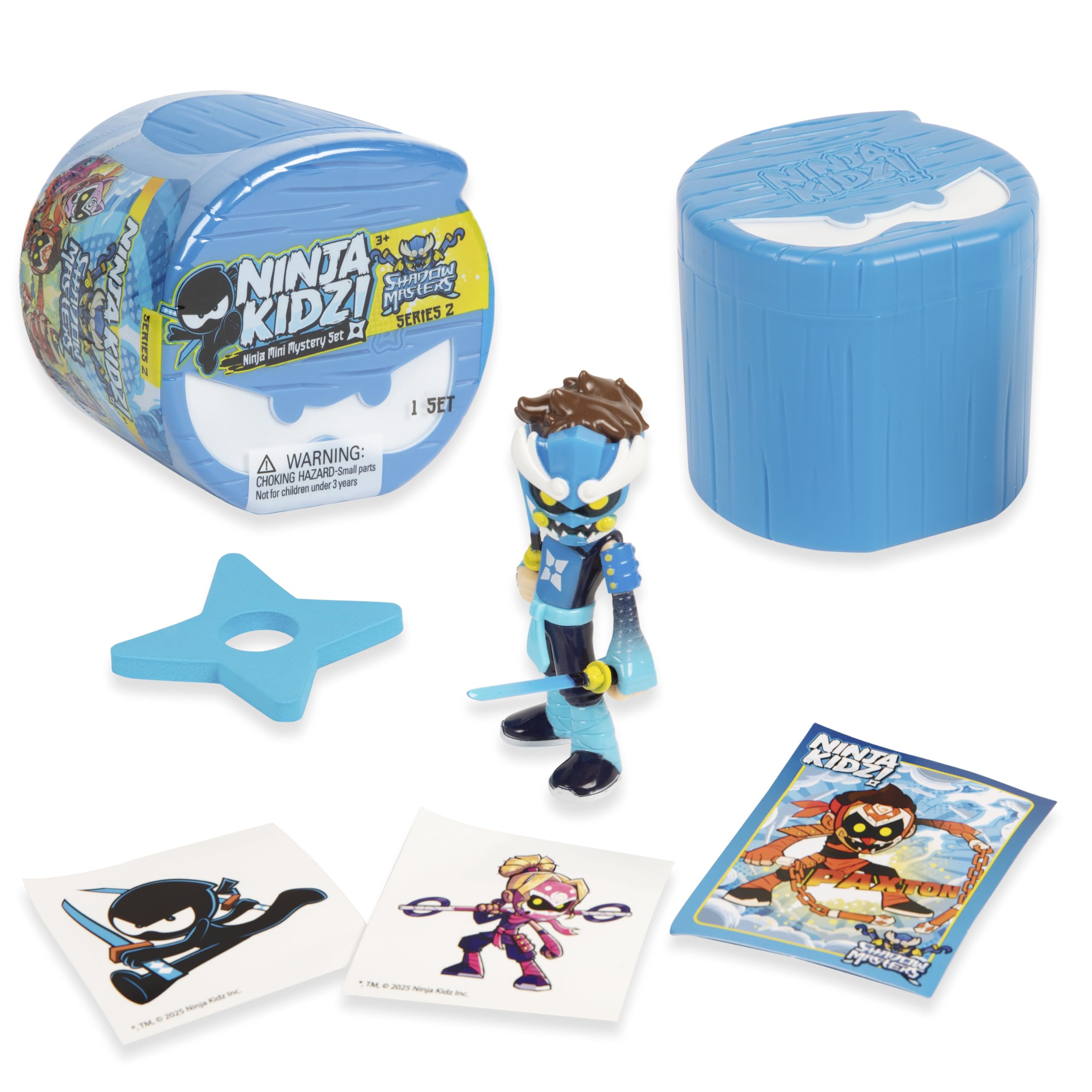 Ninja Kidz Mini Mystery Set with 5 Collectible Figures, Foam Throwing Star | Ages 3+