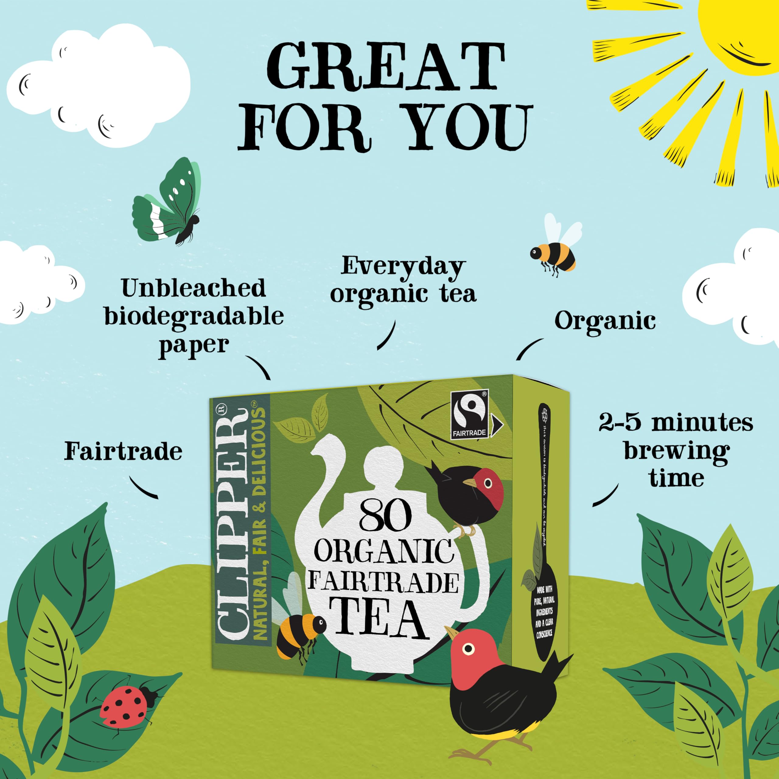Clipper Natural, Fair & Delicious Organic Everyday Black Tea - 320 Teabags (4 x 80 Count) 2