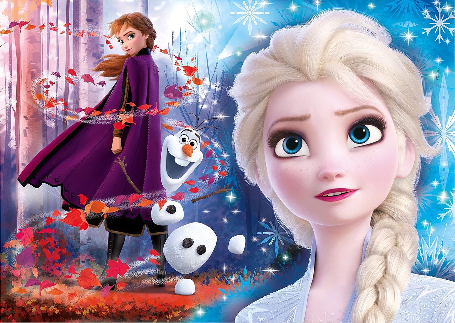 Clementoni Frozen 2 Supercolor 2 x 60-Piece Puzzle - Educational Jigsaw for Kids Ages 5+