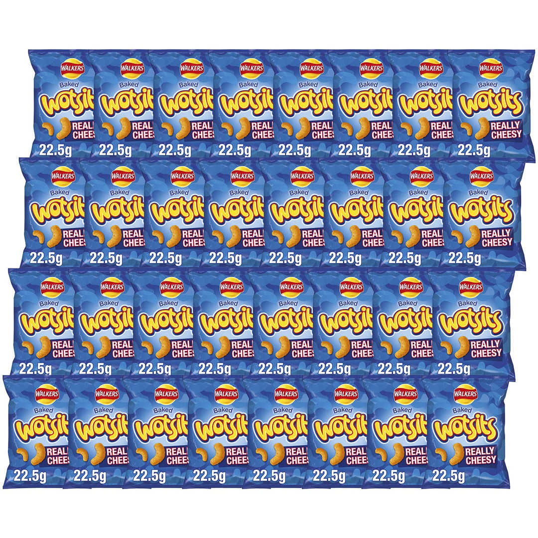 Walkers Wotsits Really Cheesy Snacks, 22.5g (Case of 32)