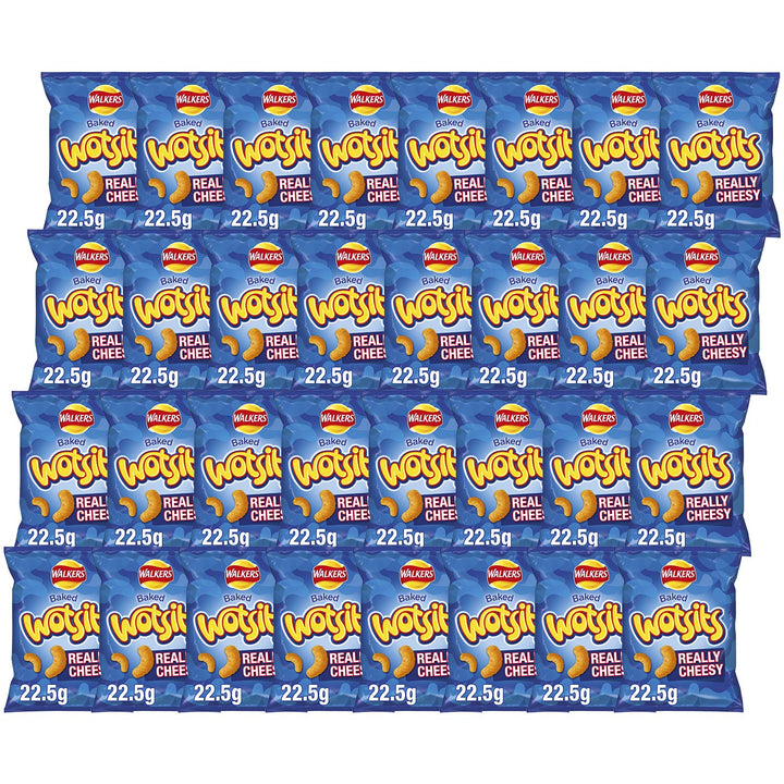 Walkers Wotsits Really Cheesy Snacks, 22.5g (Case of 32)
