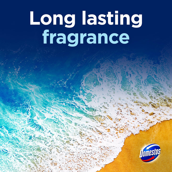 Domestos Power 5 Ocean Toilet Rim Blocks - Long-Lasting Toilet Freshener for Up to 300 Flushes