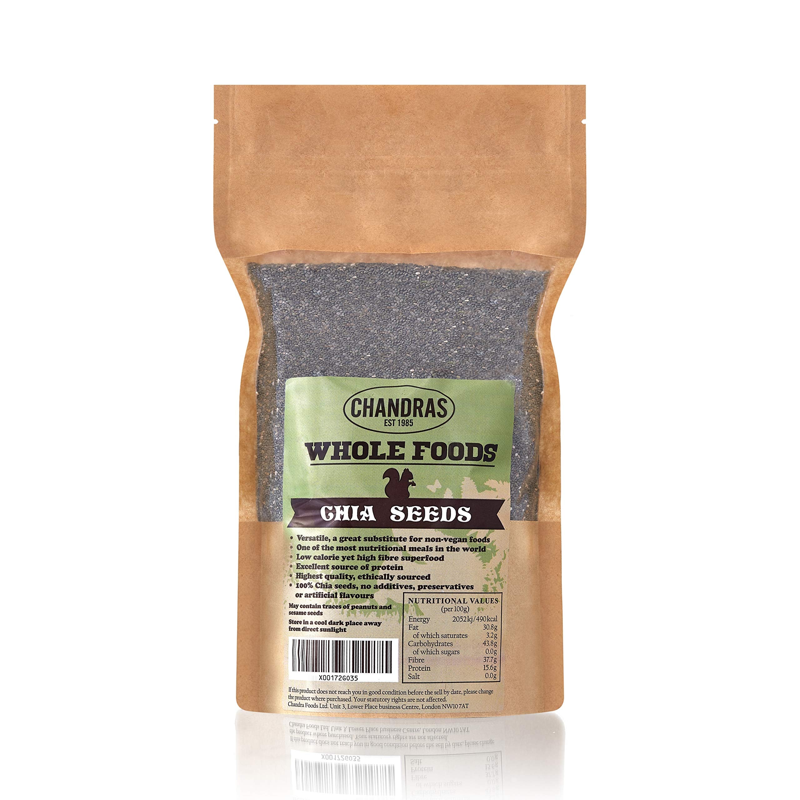 CHANDRA Whole Foods Chia Seeds - High Fibre, Nutrient-Rich | 350g 1