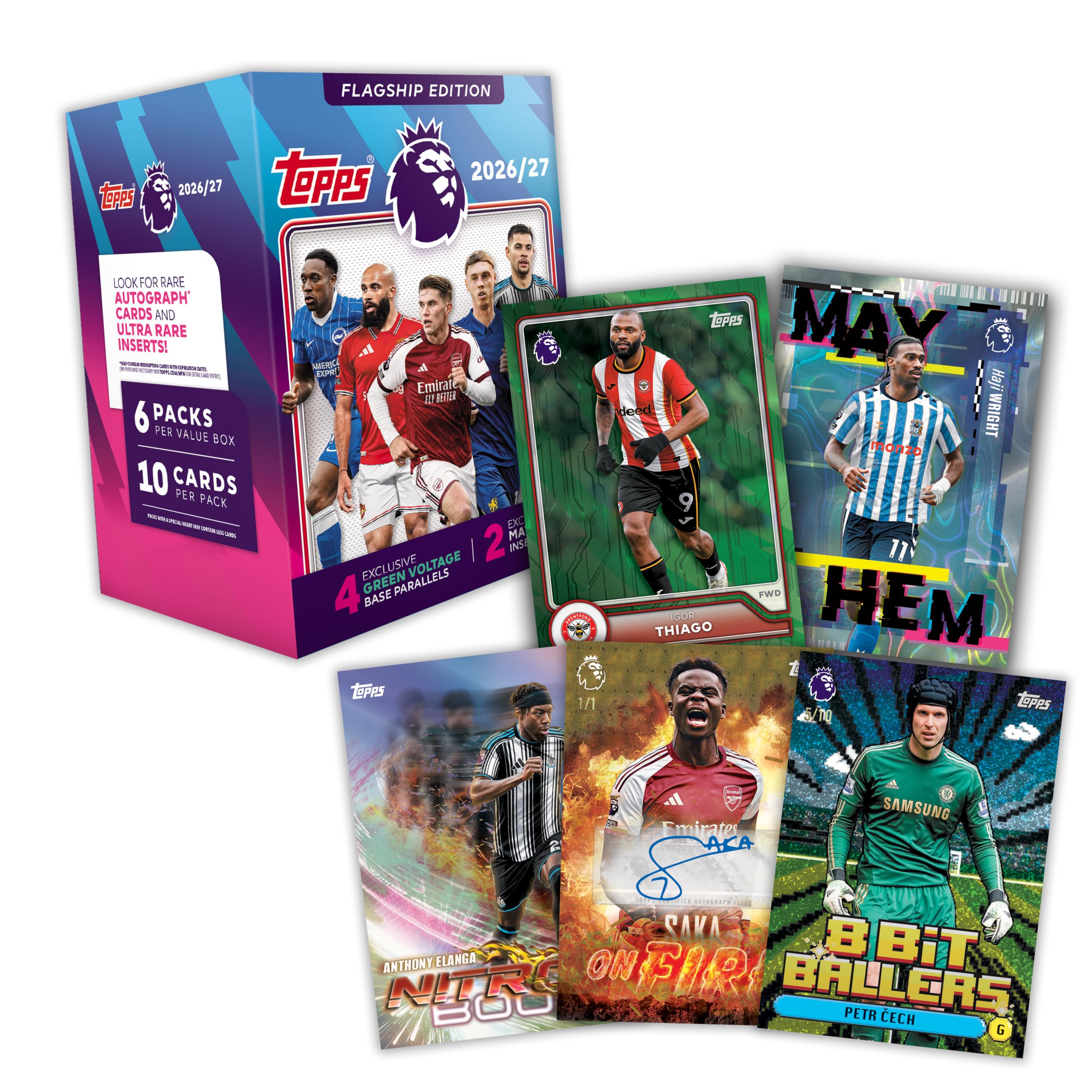 Topps Flagship Premier League 2026/27 Trading Cards - Value Box | 60 Cards | Official Licensed Product 2