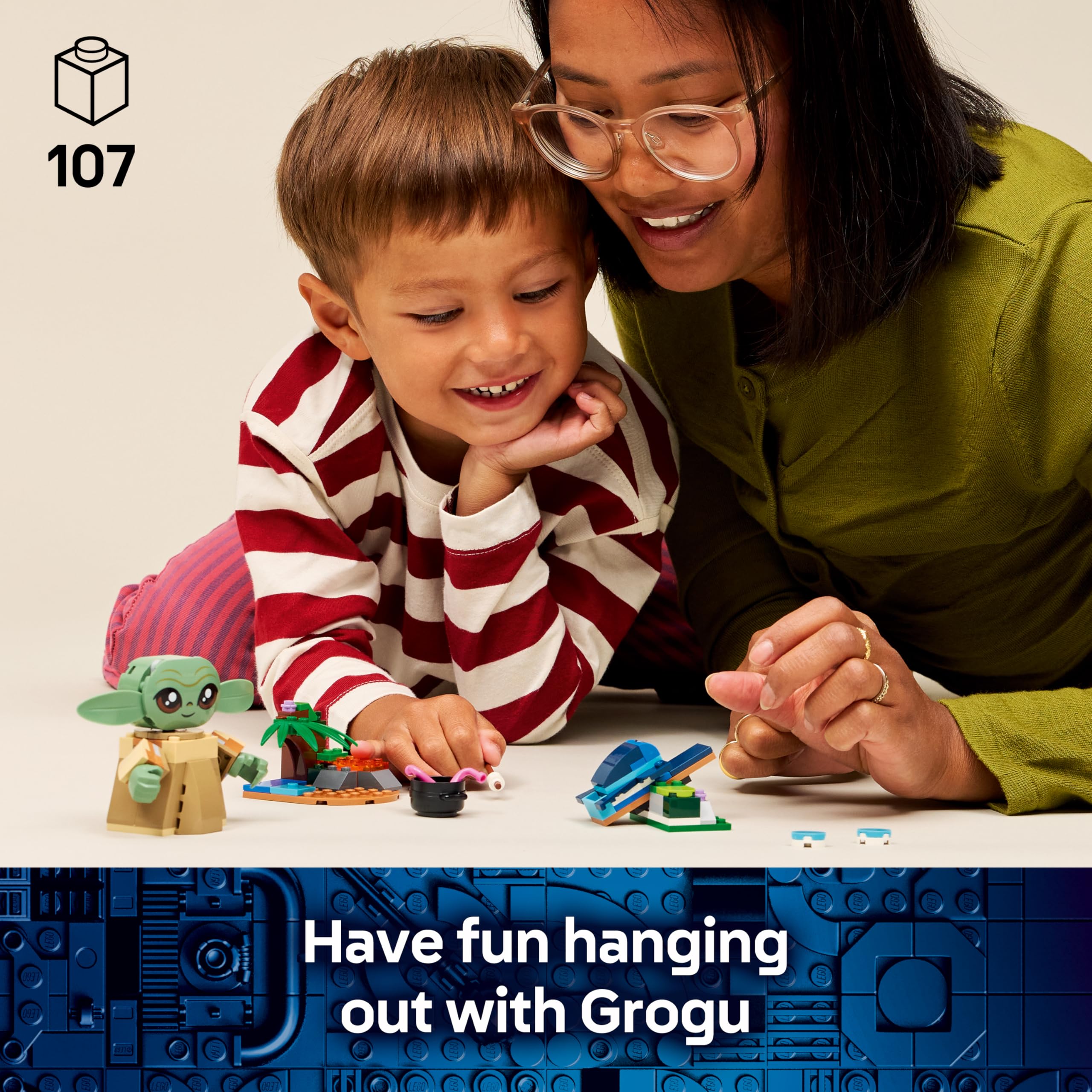 LEGO Star Wars Grogu's Homestead Building Set 75443 for Ages 4+ | Includes Posable Grogu Figure 2