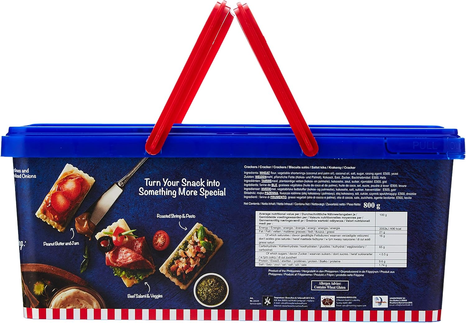 M.Y. San Skyflakes Cracker in Plastic Pail 800g 6