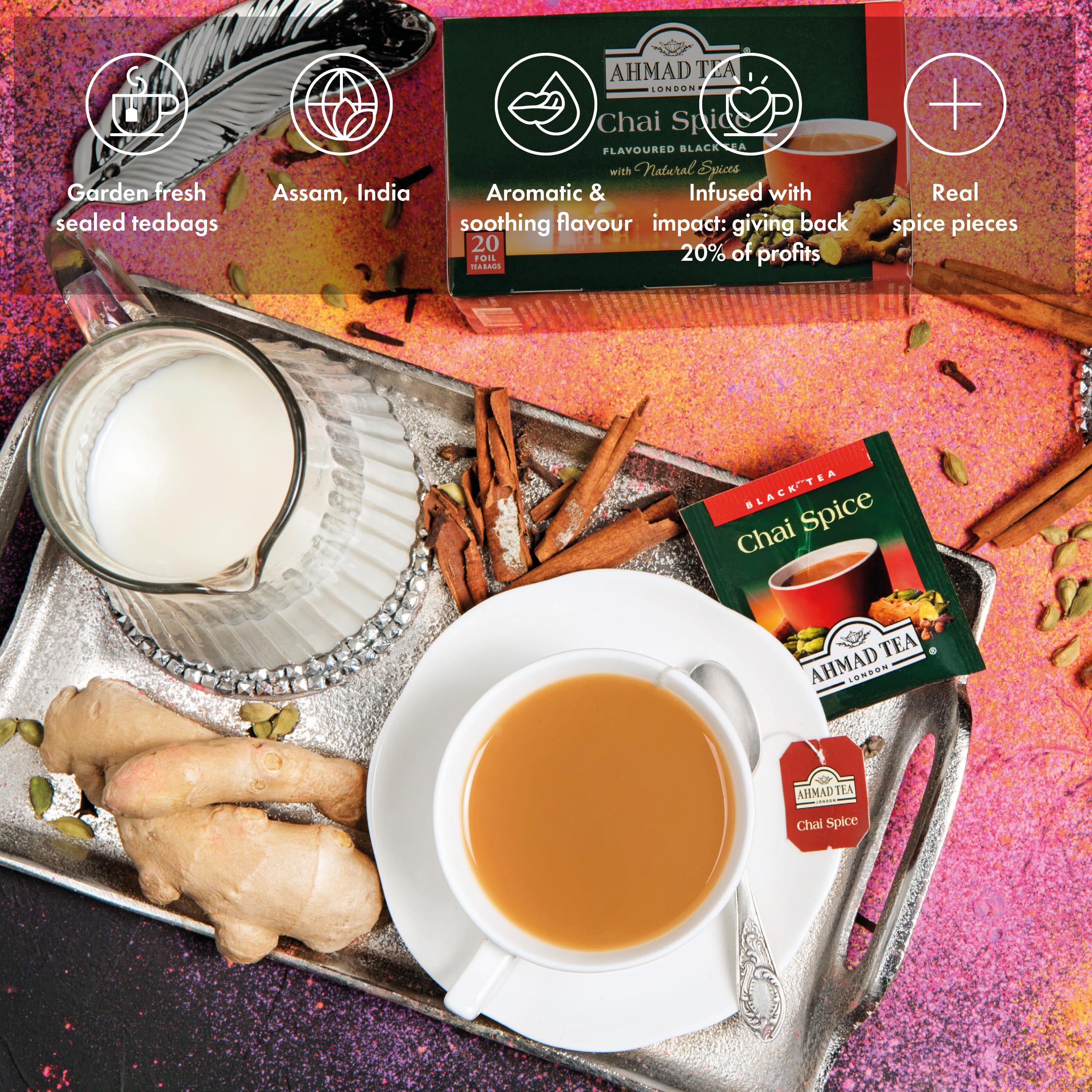 Ahmad Tea - Chai Spice Schwarztee 20 Teebeutel 5