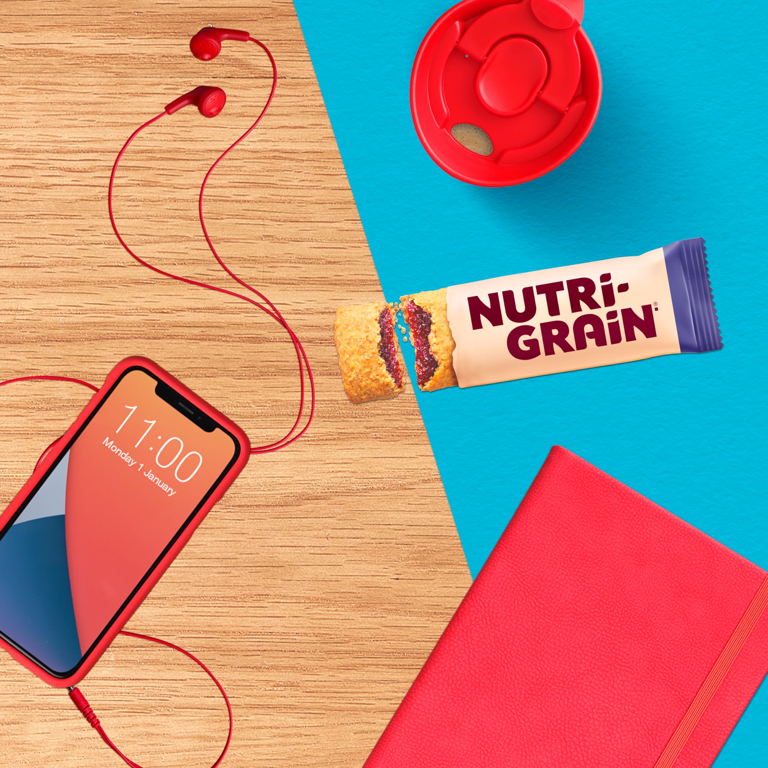 Kellogg's Nutri-Grain Blueberry Cereal Bars - Source of Fibre & B-Vitamins | 6 Count (222g) 2