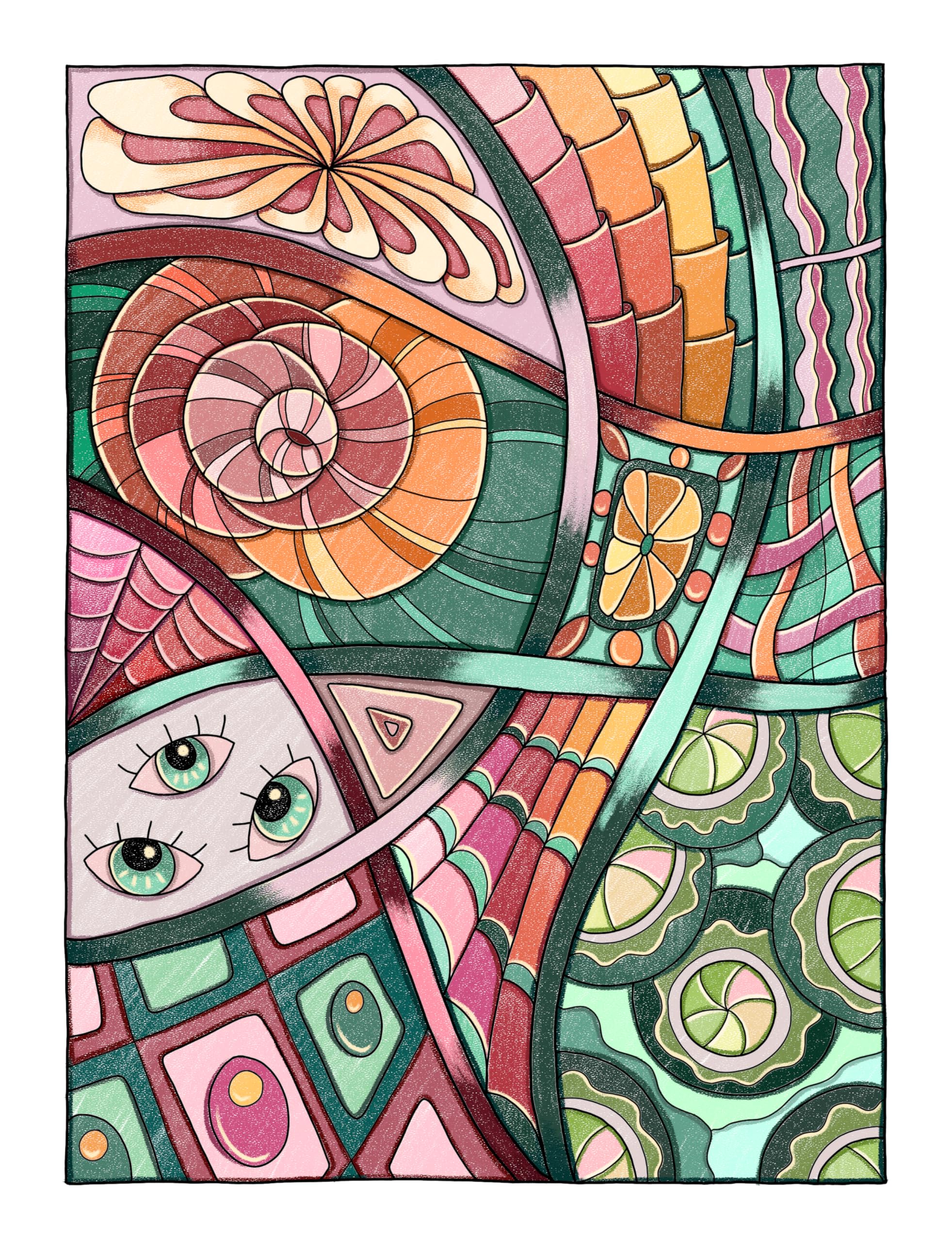 Vivi Tinta - Mindfulness Patterns Coloring Book | 50 Illustrations | Paperback 9