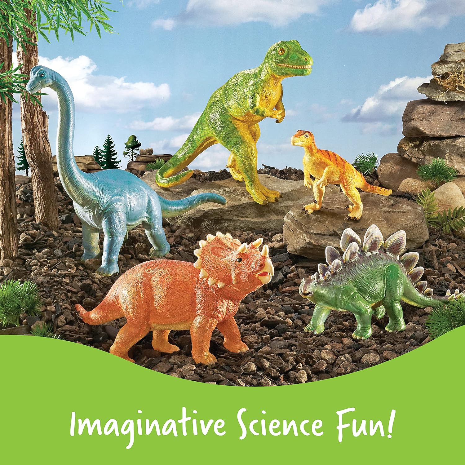 Learning Resources Jumbo Dinosaurs - Educational Play Set for Ages 3+ 5