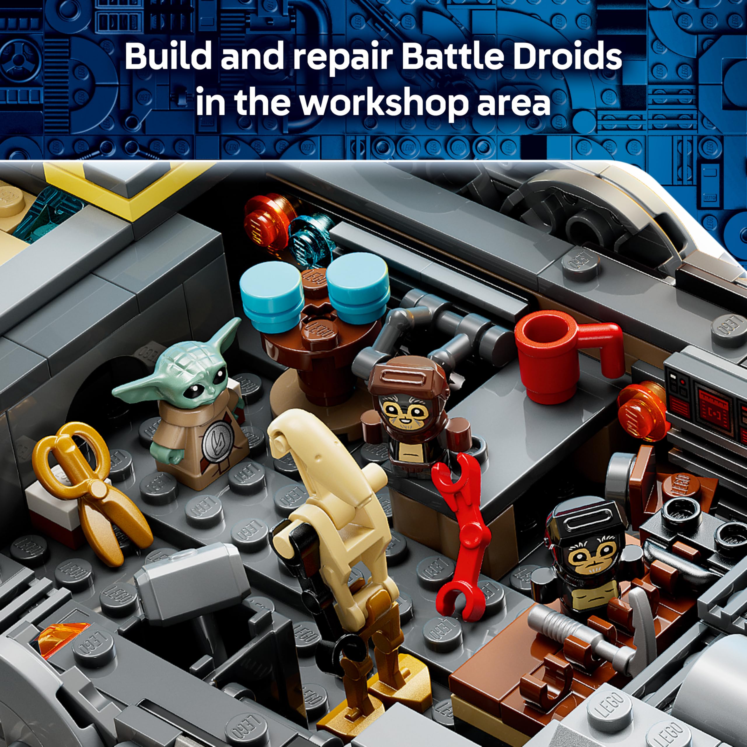 LEGO Star Wars 75445 Anzellan Starship Building Set for Ages 9+ | Includes Grogu & 2 Anzellans 5