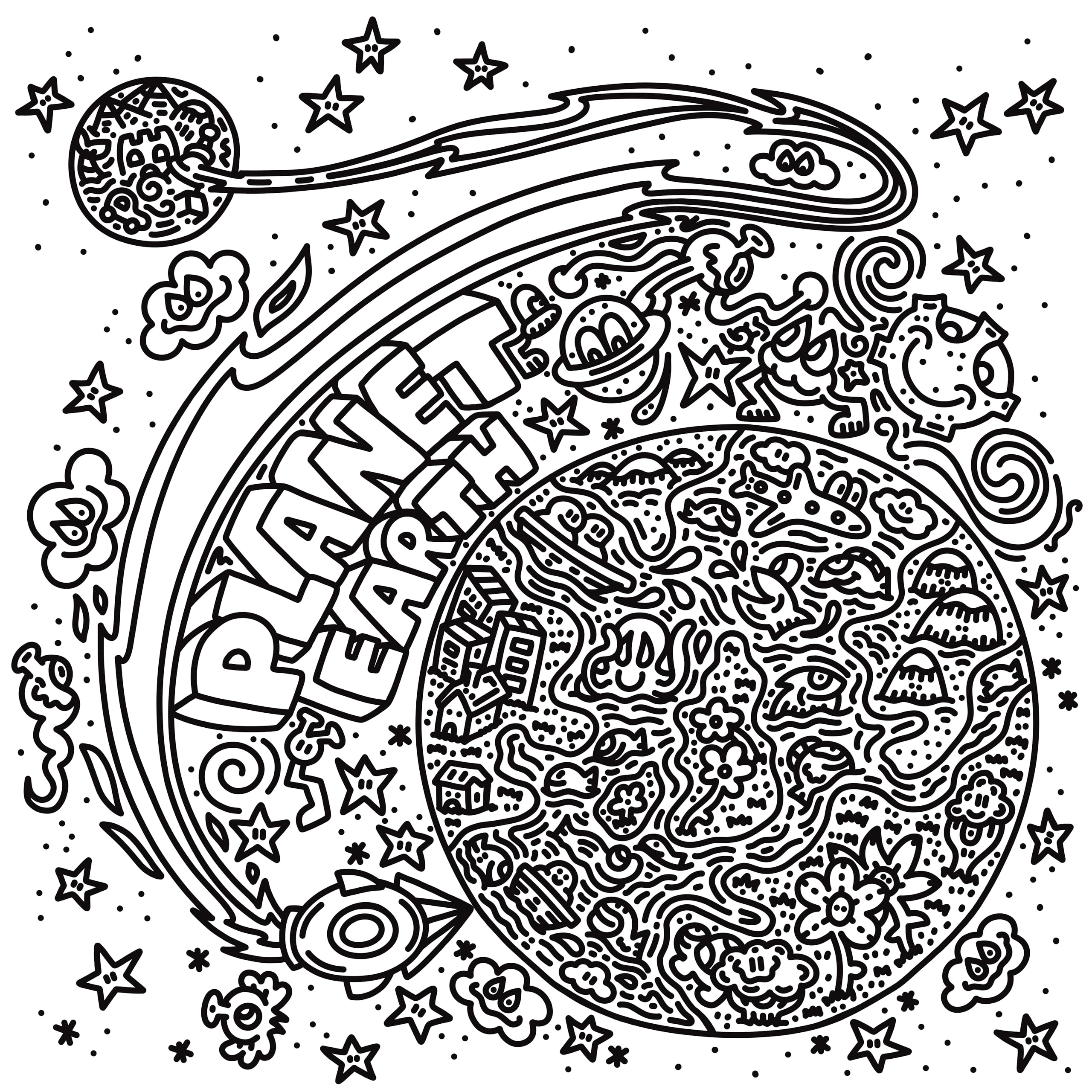 Bloomsbury DoodleLand: A Colouring Book by Mr Doodle | Paperback 2