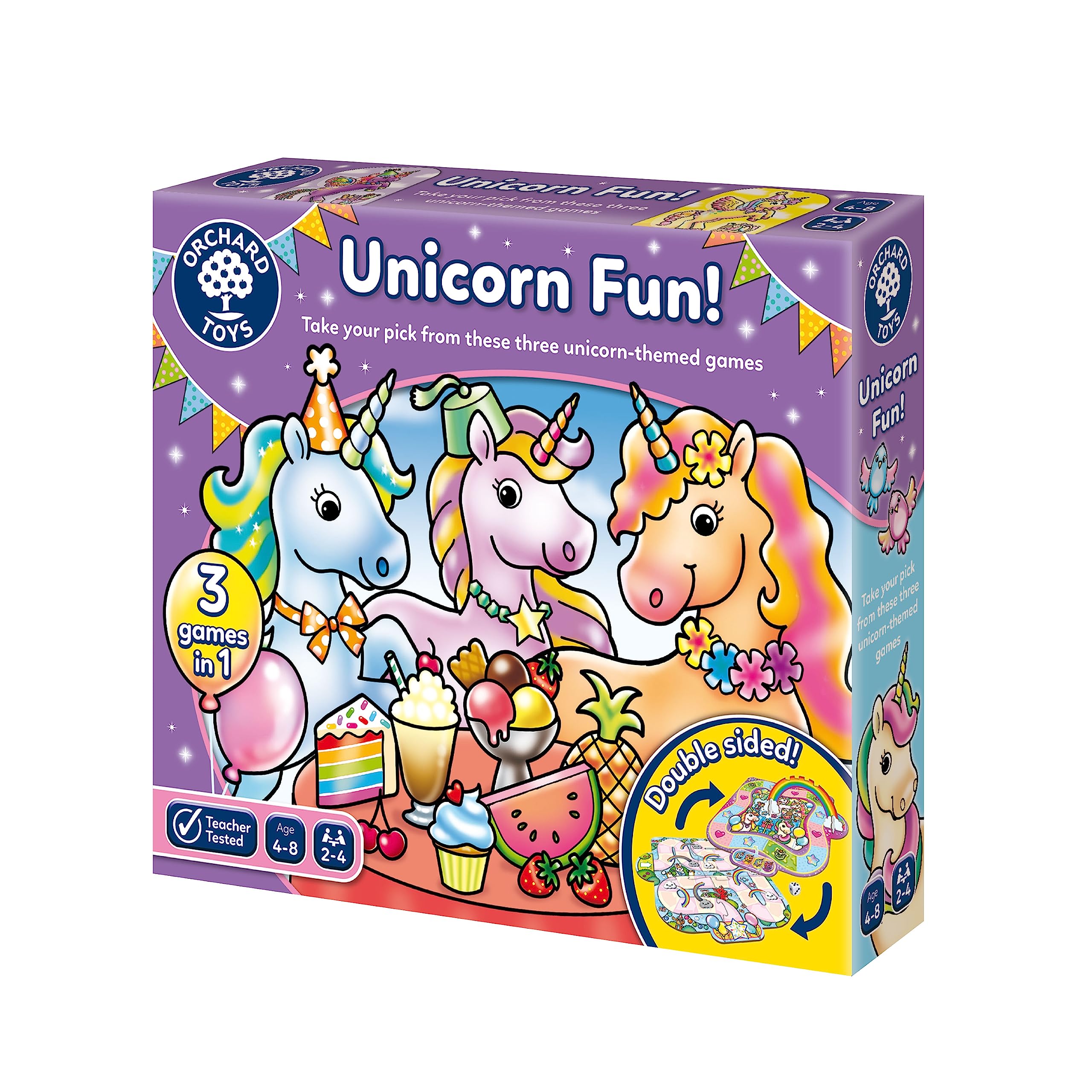 Orchard Toys Einhorn-Spaß! 3-in-1-Brettspiel
