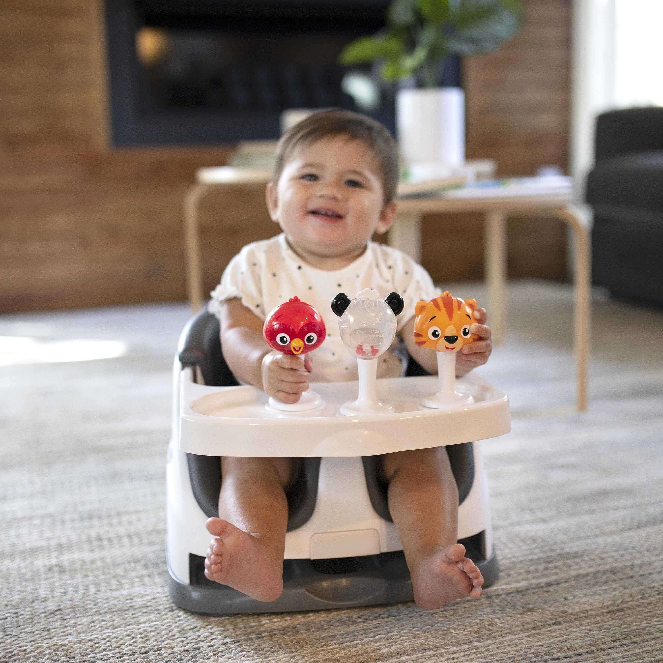Baby Einstein Rattle & Jingle Trio - Suction Cup High Chair Toys for 3 Months+ 6