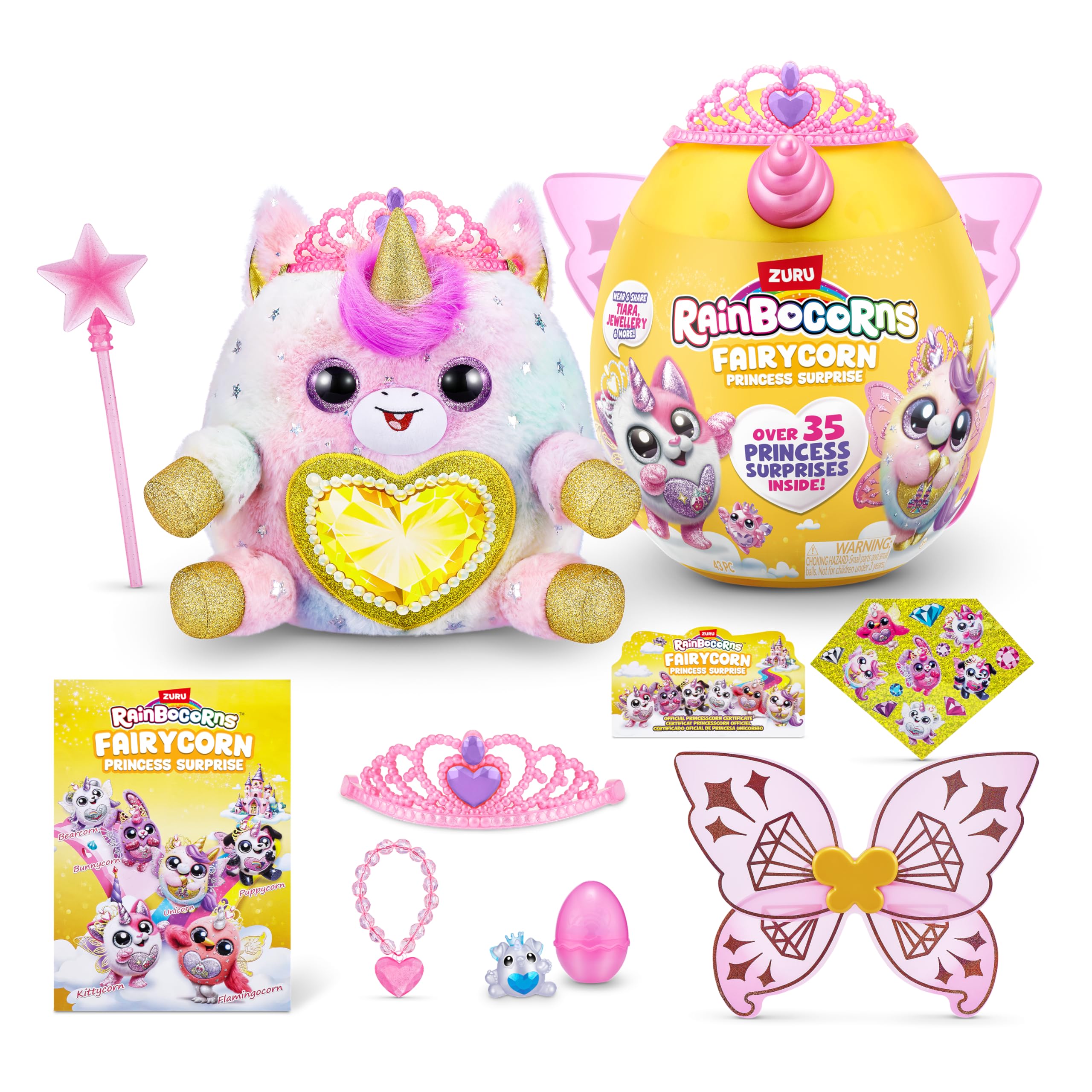 Rainbocorns Fairycorn Princess Series 6 Ruby the Unicorn - Magical Plush Surprise with Wearable Fairy Wings 1