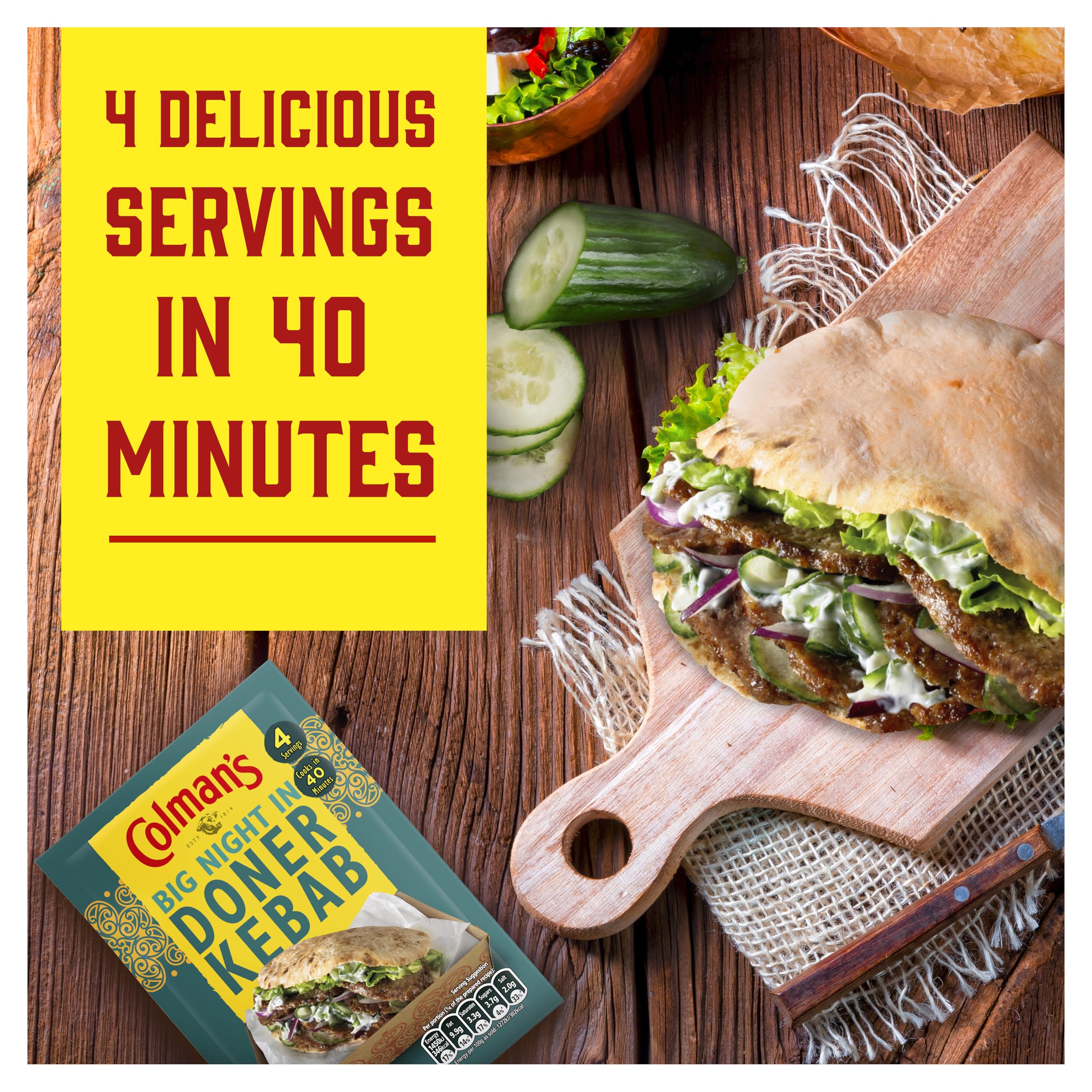 Colman's Big Night In Doner Kebab Recipe Mix 38 g 3