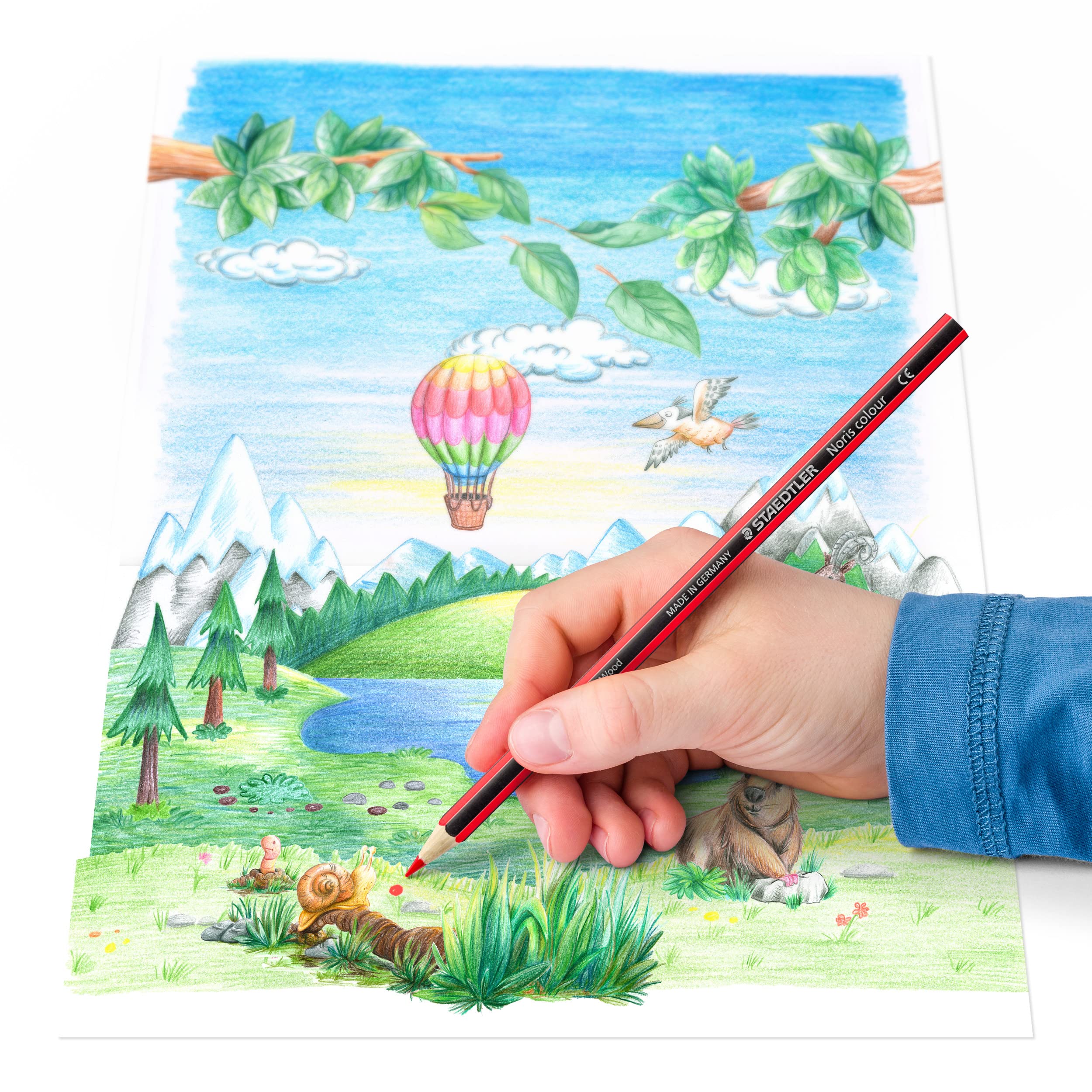 STAEDTLER 185 M24 Noris Colour Colouring Pencils - 24 Assorted Colours (Tin 7