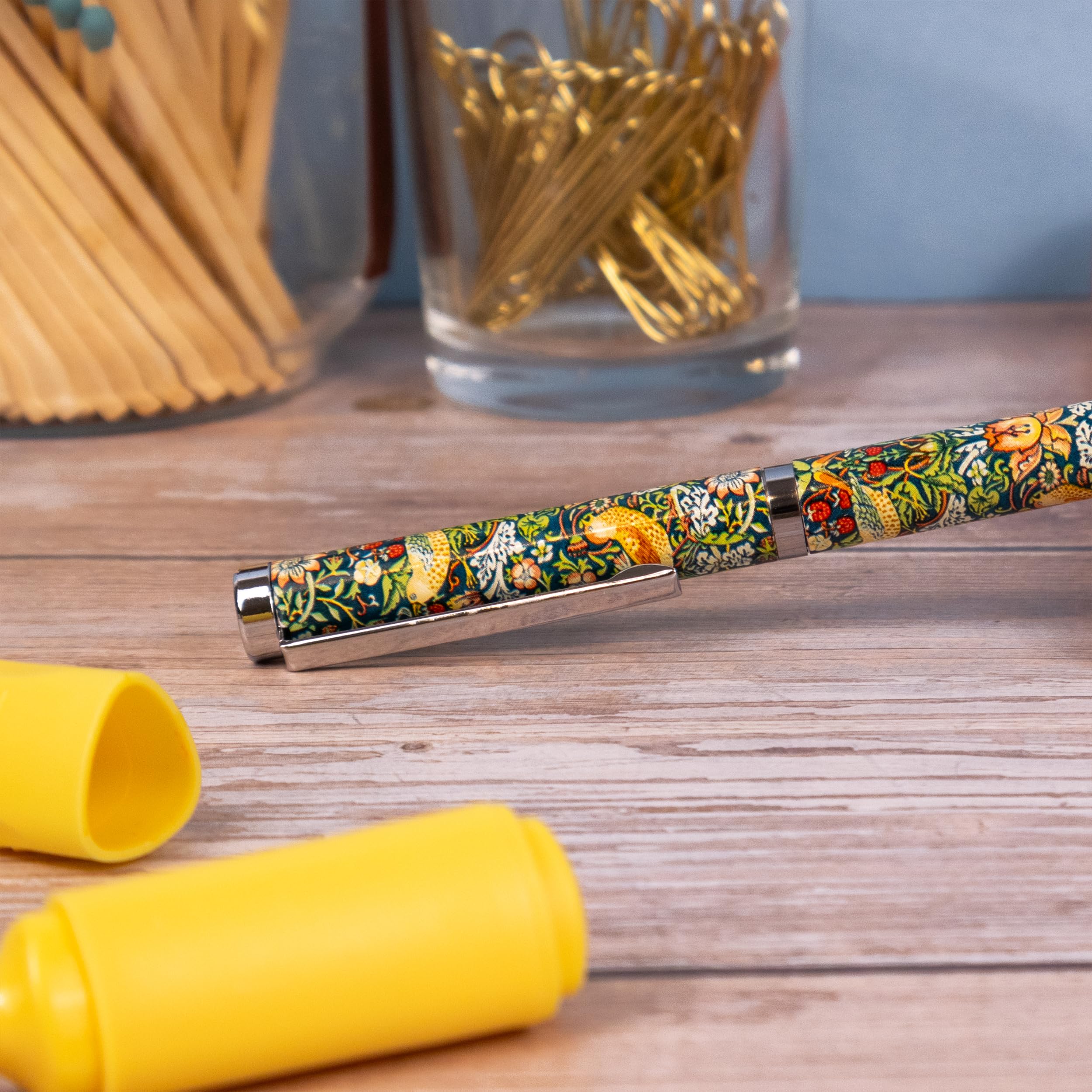 Robert Frederick William Morris Strawberry Thief Ballpoint Pen - Twist Nib, Black Ink | Gift Box Included 3