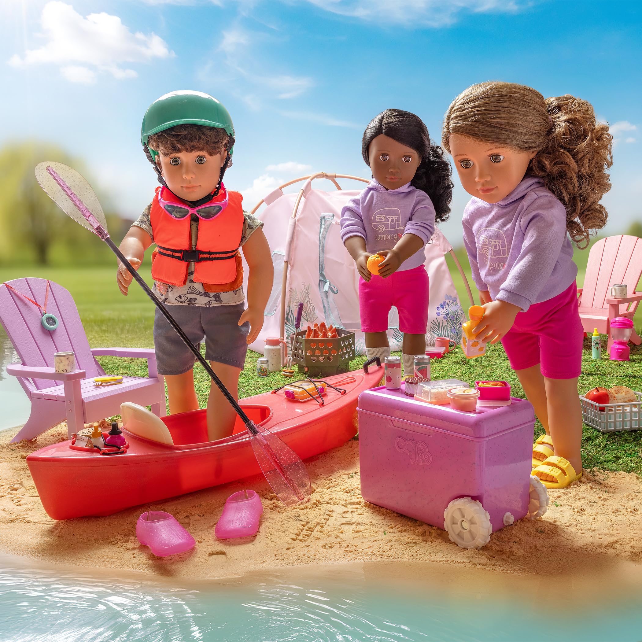 Our Generation Camping Nights - 18-Inch Doll Tent Playset with Accessories 11