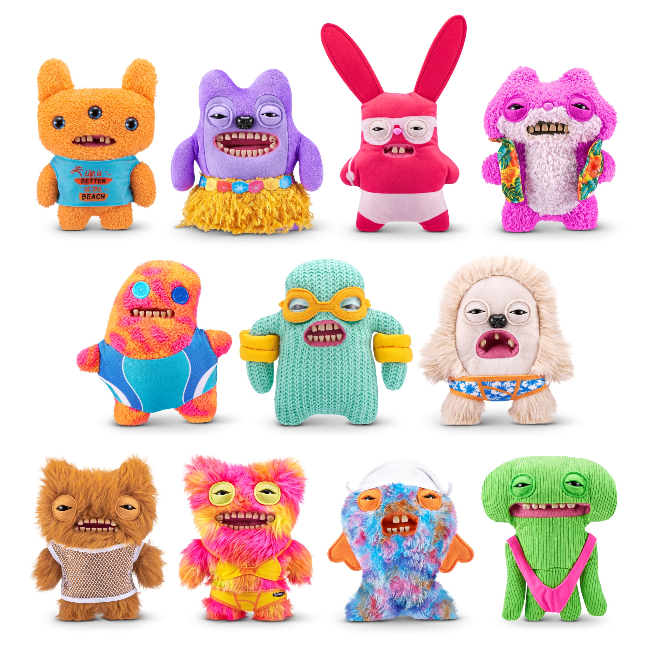 Fuggler Vacay Vibes - Sketchy Squirrel Pink Plush Collectible Toy 8