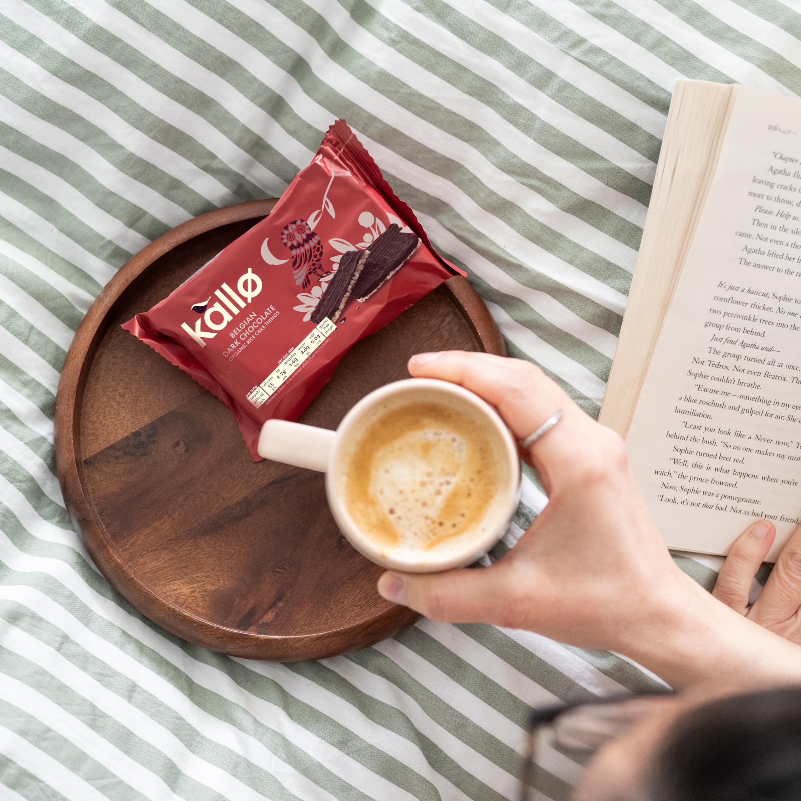 Kallo Organic Rice Cake Thins with Belgian Dark Chocolate | 75g | Gluten Free 7