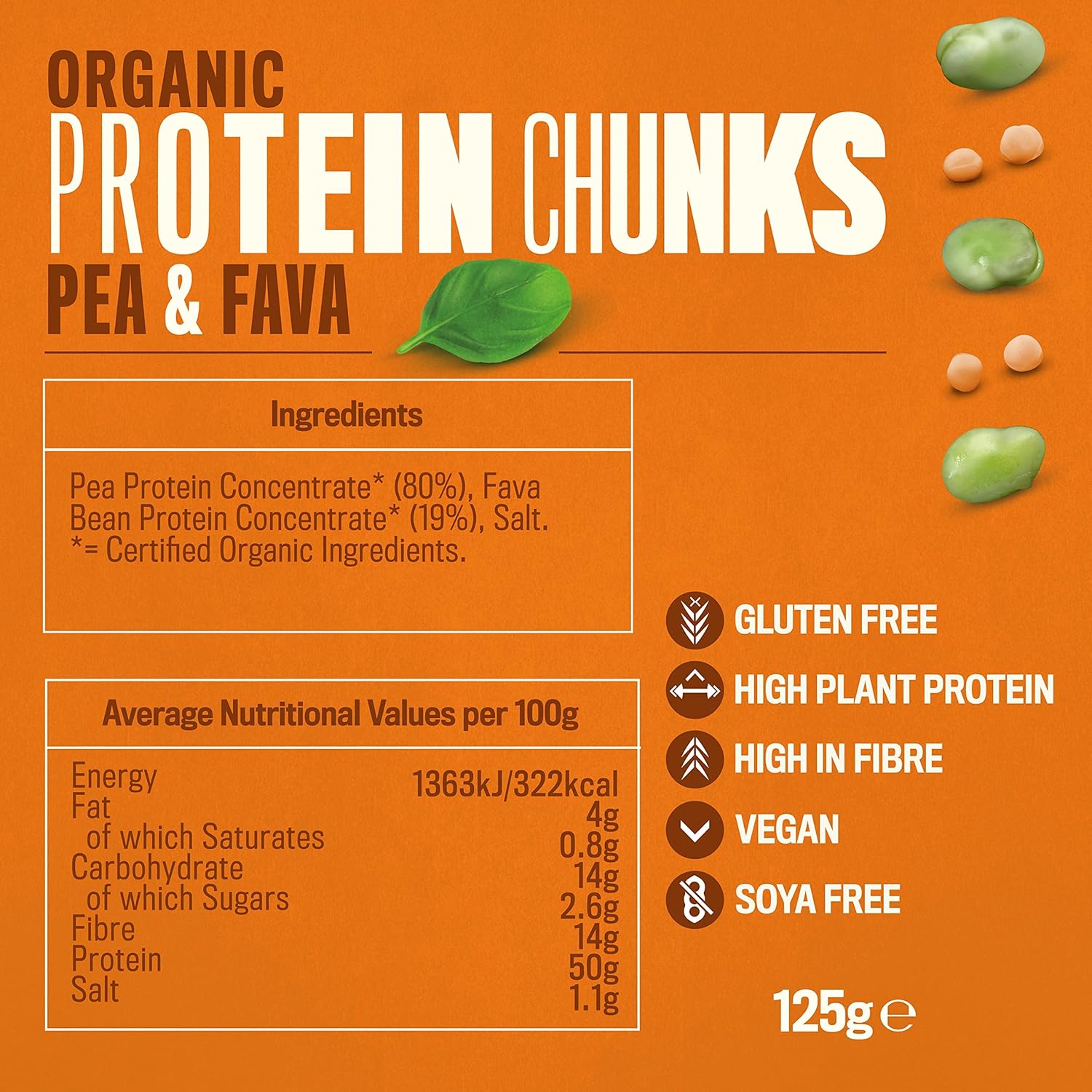 Profusion Organic Pea and Fava Protein Chunks 125g - Vegan, Gluten-Free, High Protein 3
