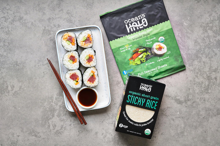 Ocean's Halo Organic Wasabi Seaweed - 28g, Trayless Sustainable Packaging