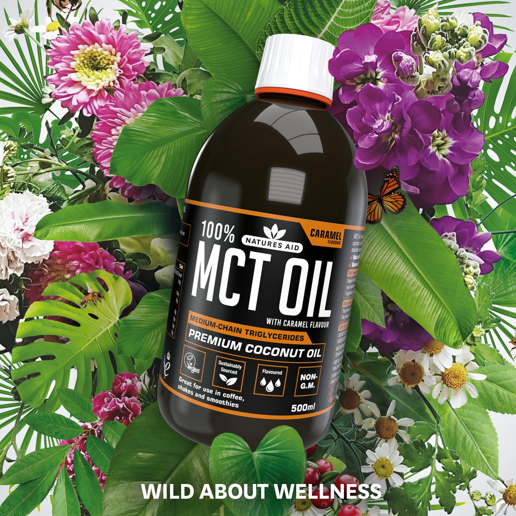 Natures Aid MCT Oil 500ml Caramel Flavour – Coconut-Derived Oil for Coffee, Shakes & Smoothies 8