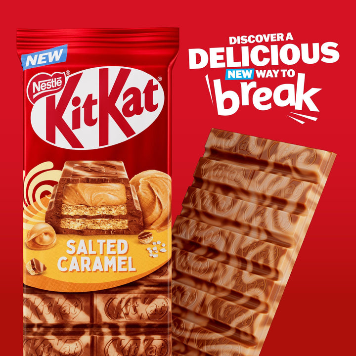 KitKat - Salted Caramel Milk Chocolate Crispy Wafer Sharing Bar, 99g