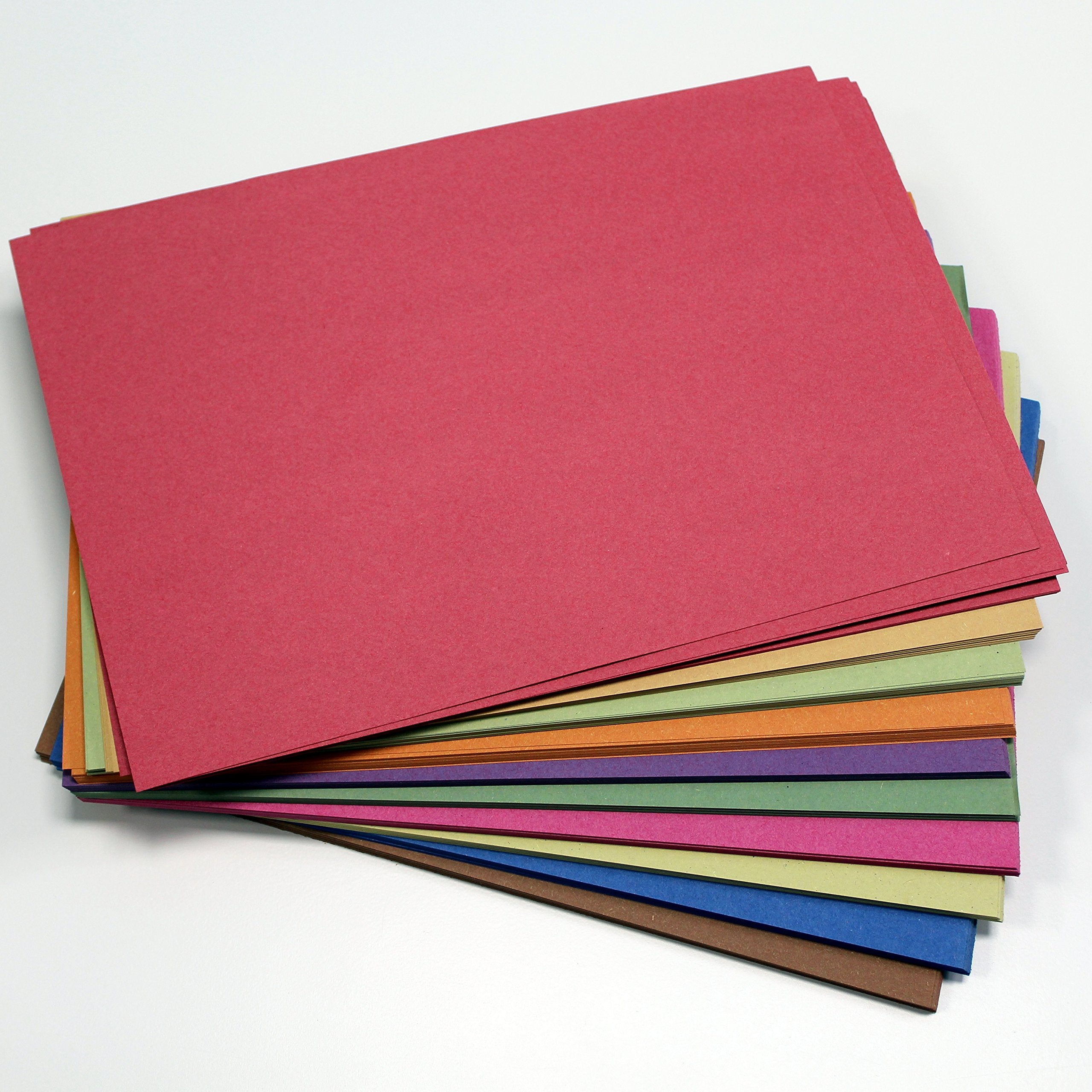 Be Creative A4 Recycled Sugar Paper - 250 Sheets in 10 Bright Assorted Colours | 100gsm
