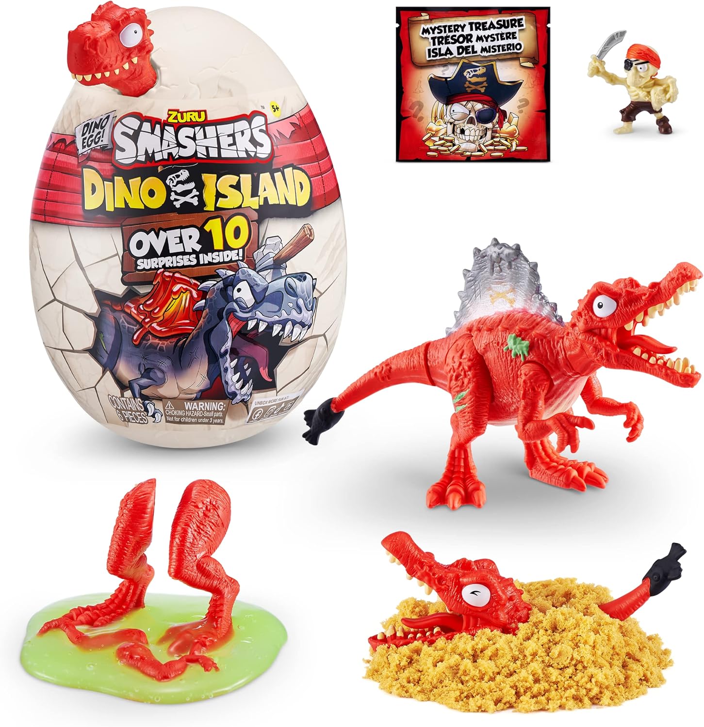 ZURU Smashers Dino Island Surprise Mini Egg - Spinosaurus - 12 Surprises to Smash & Discover 1
