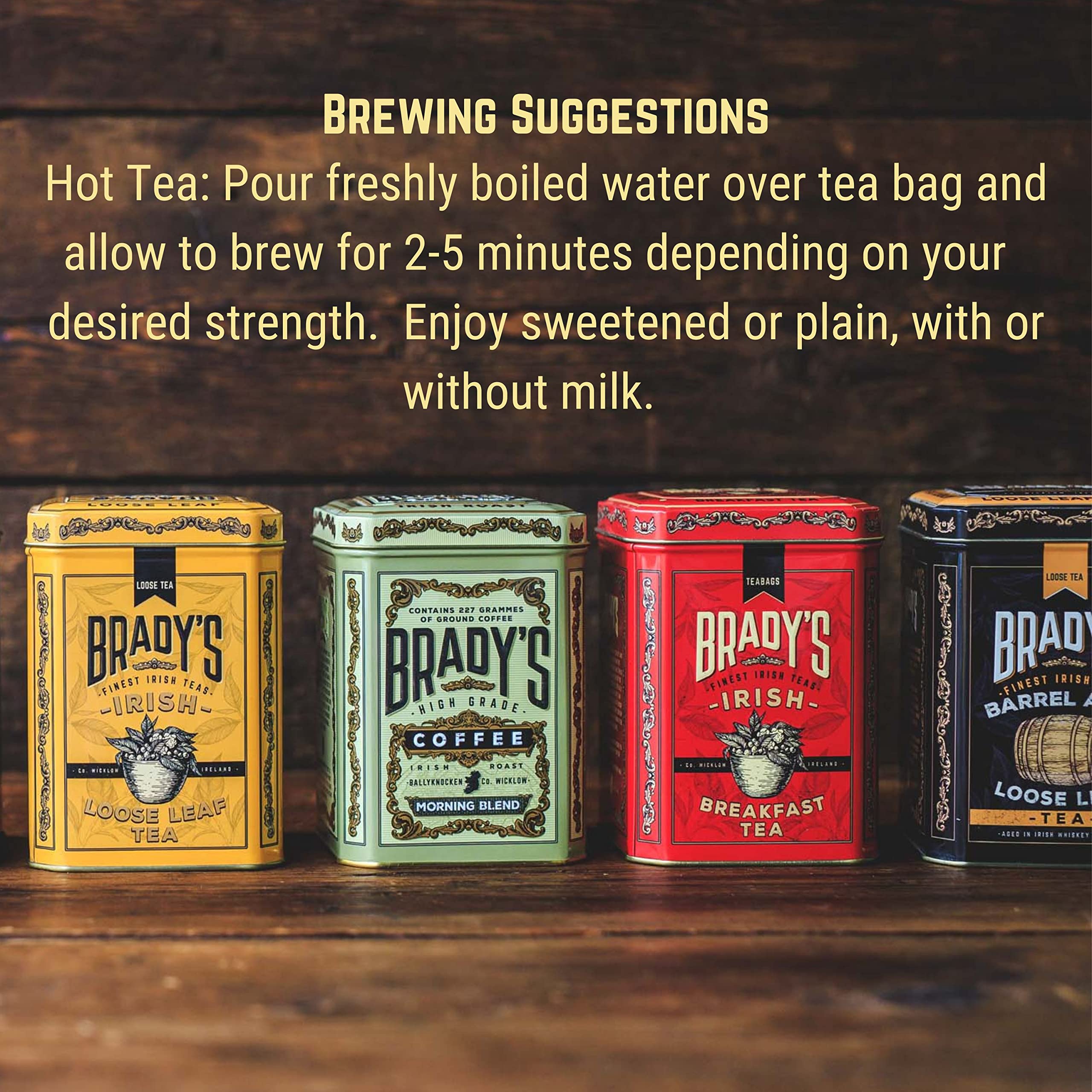 Brady's Irish Breakfast Tea - 40 Tea Bags - Rich Malty Black Tea Blend in Tin 14