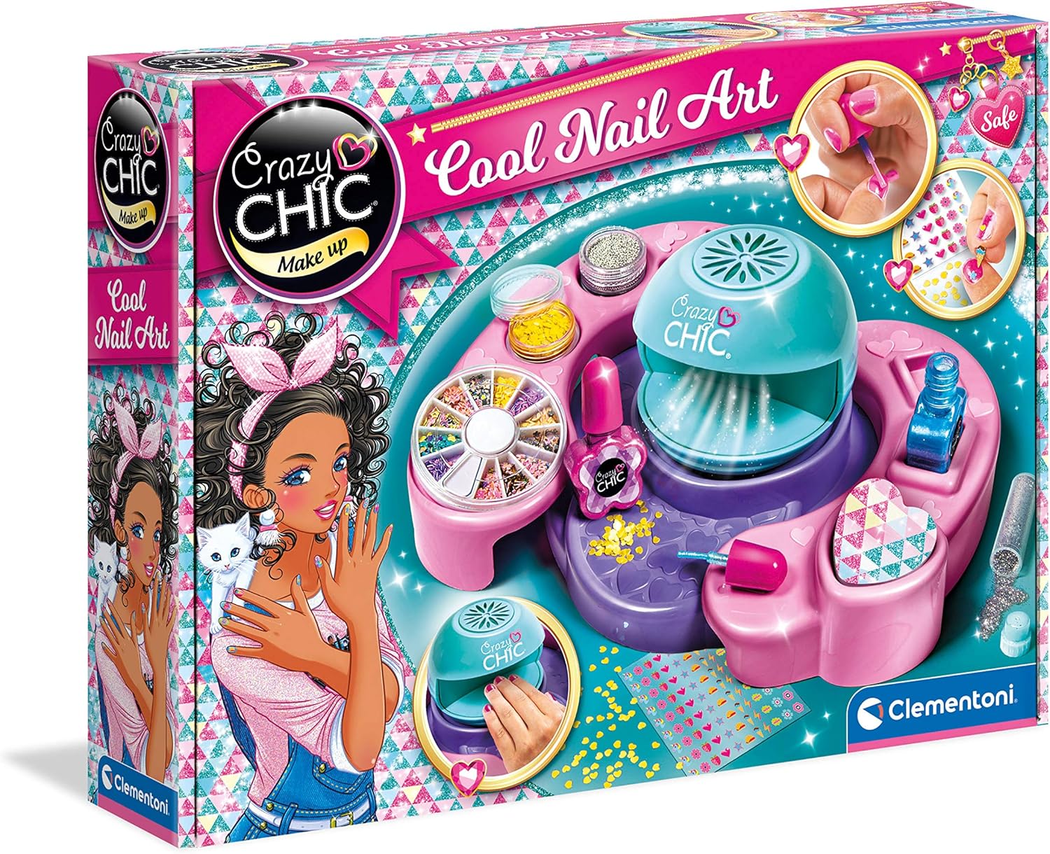 Clementoni Crazy Chic Cool Nail Art Set for Kids 1