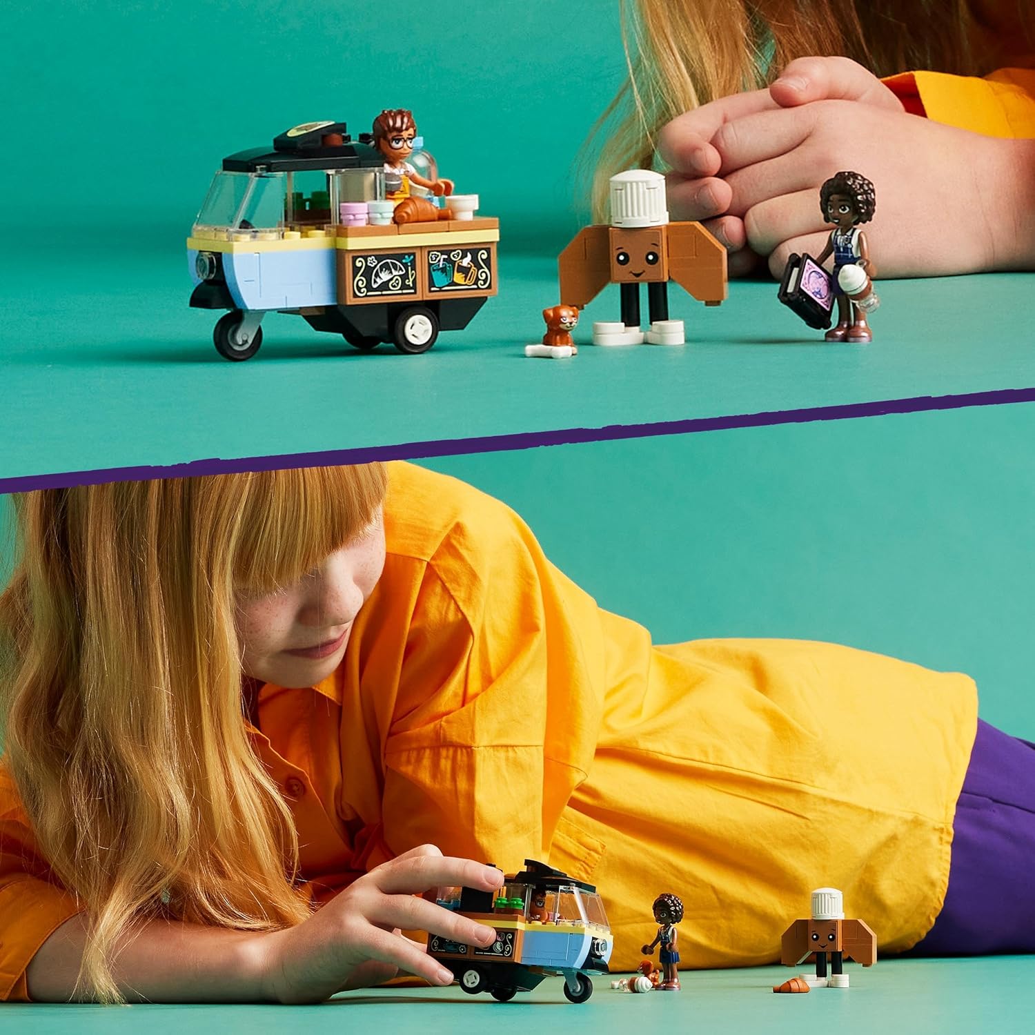 LEGO Friends Mobile Bakery Food Cart - Building Set with 2 Mini-Dolls & Dog Figure for Kids 6+ 6