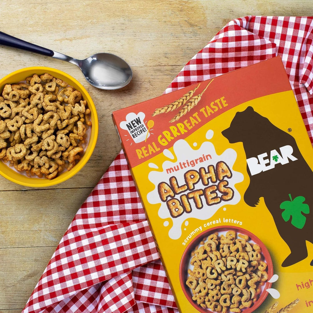 BEAR Alphabites Multigrain Cereal for Kids - High Fibre Breakfast Cereal - 350g