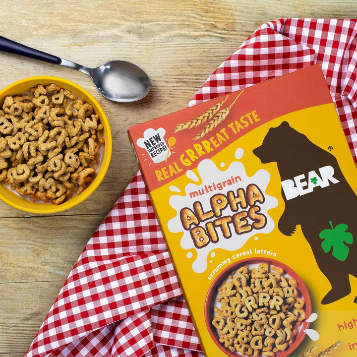 BEAR Alphabites Multigrain Cereal for Kids - High Fibre Breakfast Cereal - 350g
