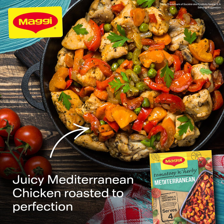 MAGGI So Juicy Chicken Mediterranean Recipe Mix (37g Sachet) with Cooking Bag