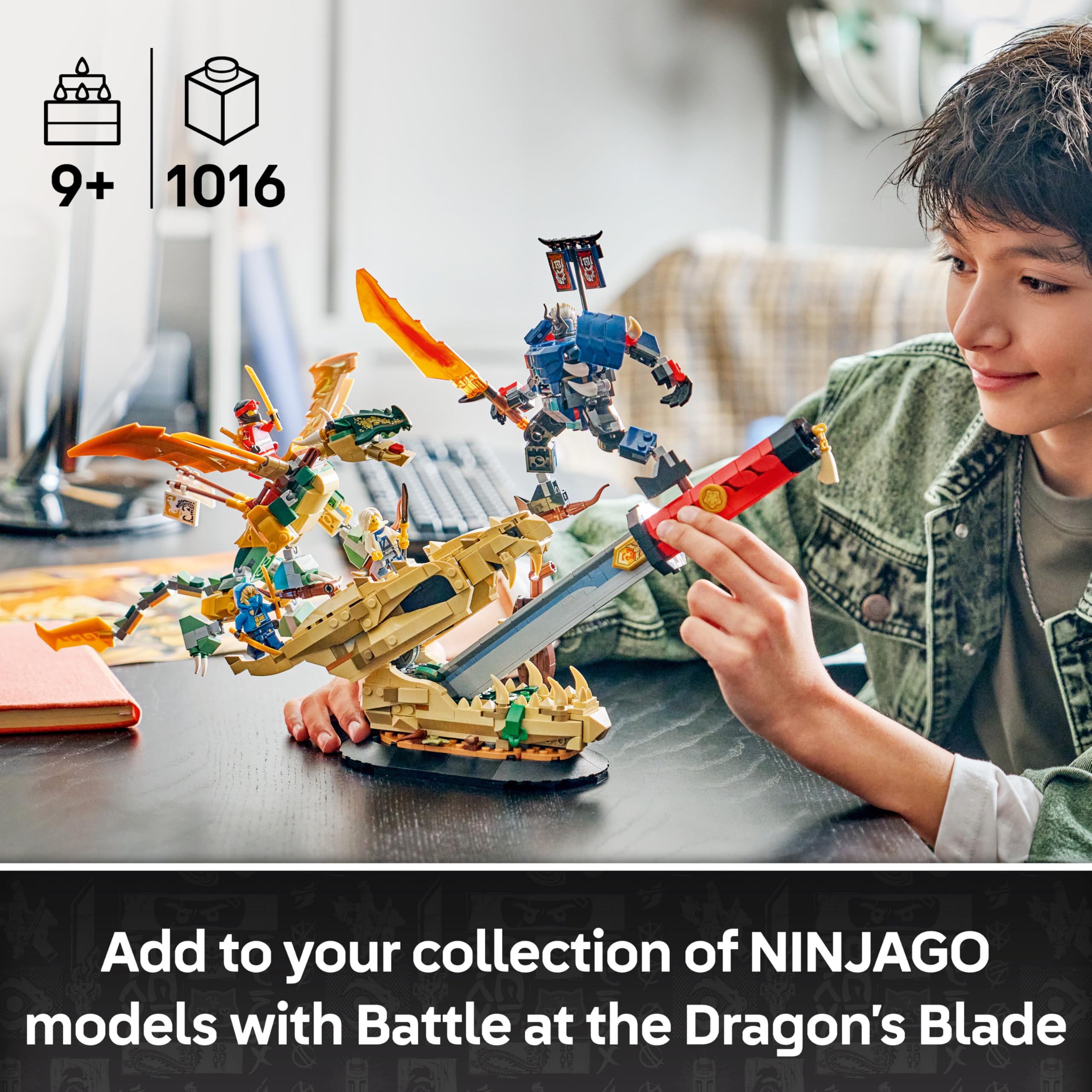 LEGO NINJAGO Battle at the Dragon's Blade Building Set | Ages 9+ | Model 71871