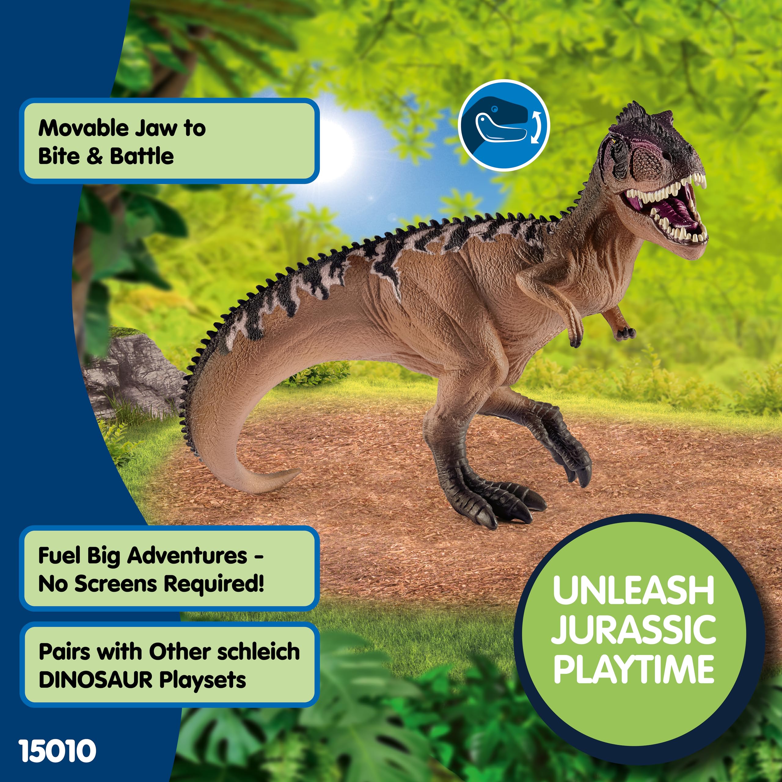 Schleich Dinosaurs - Giganotosaurus Play Figure 15010 | Movable Jaw | Ages 3+ 4