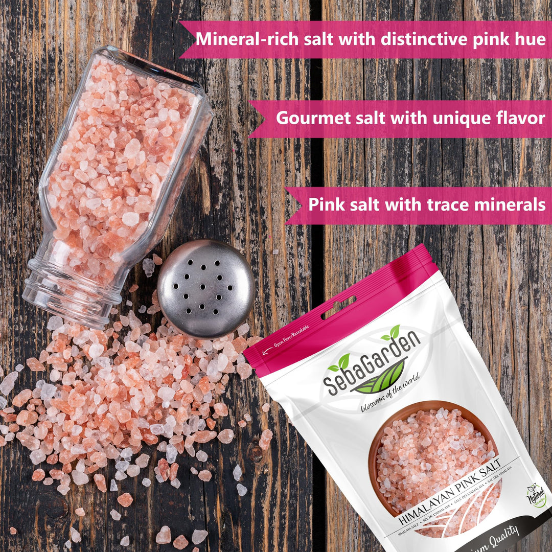 Seba Garden - 100% Pure Himalayan Pink Salt (Extra Fine, 1kg Resealable Doypack)