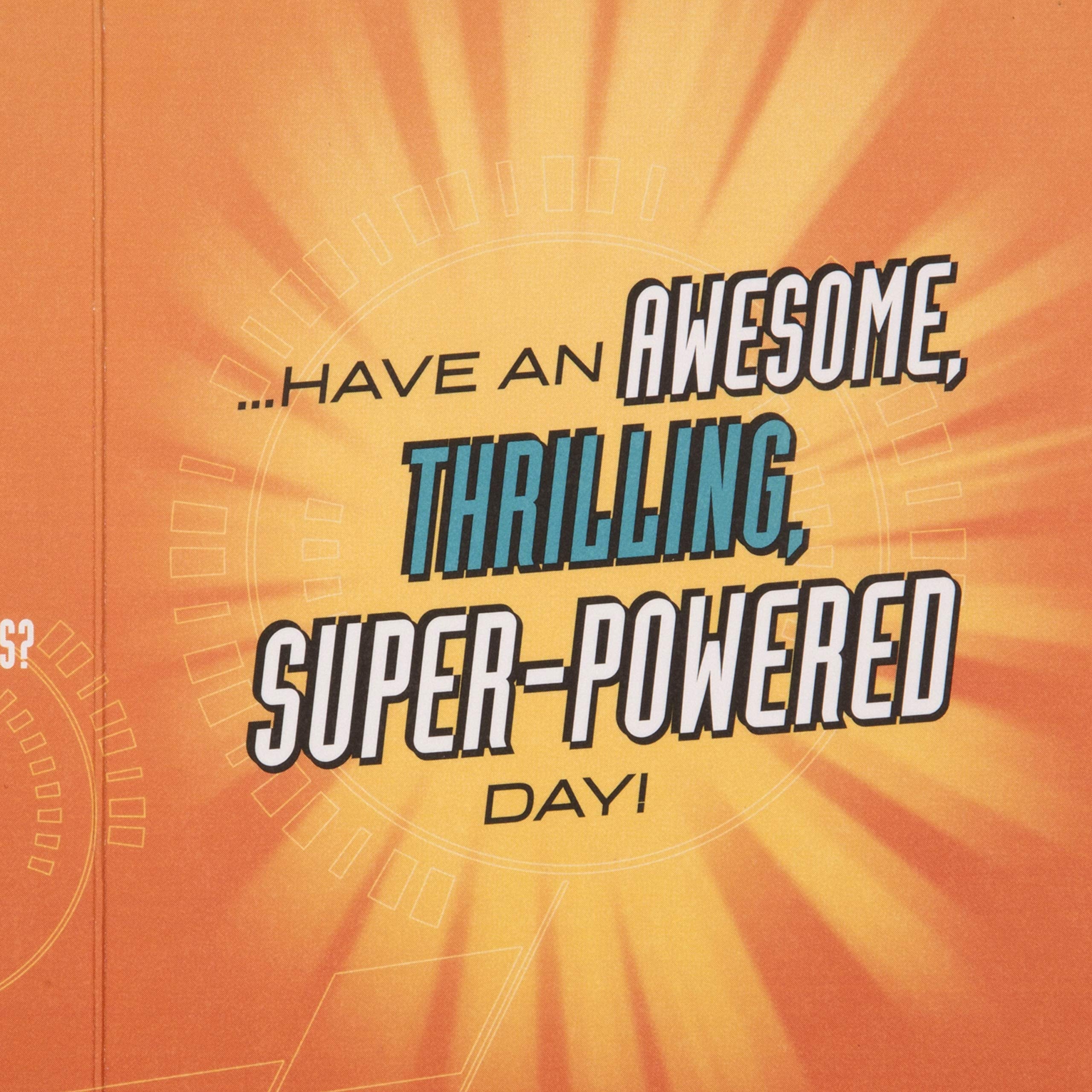 Hallmark Age 6 Birthday Card - Marvel Avengers Die-Cut with Gold Foil | Blue Envelope 4